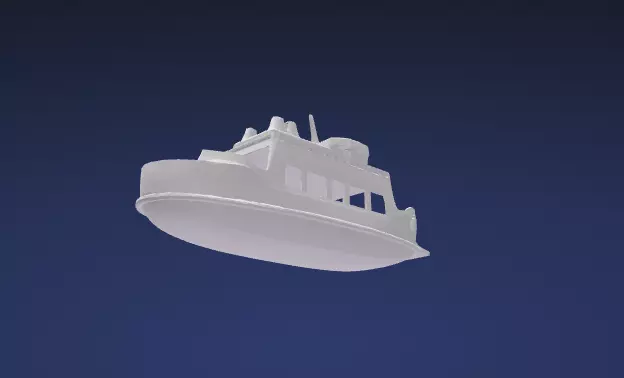 Stylized Classic Ferry Boat Watercraft - 3D Model 3D model_10