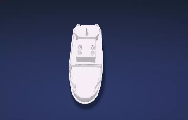 Stylized Classic Ferry Boat Watercraft - 3D Model 3D model_11