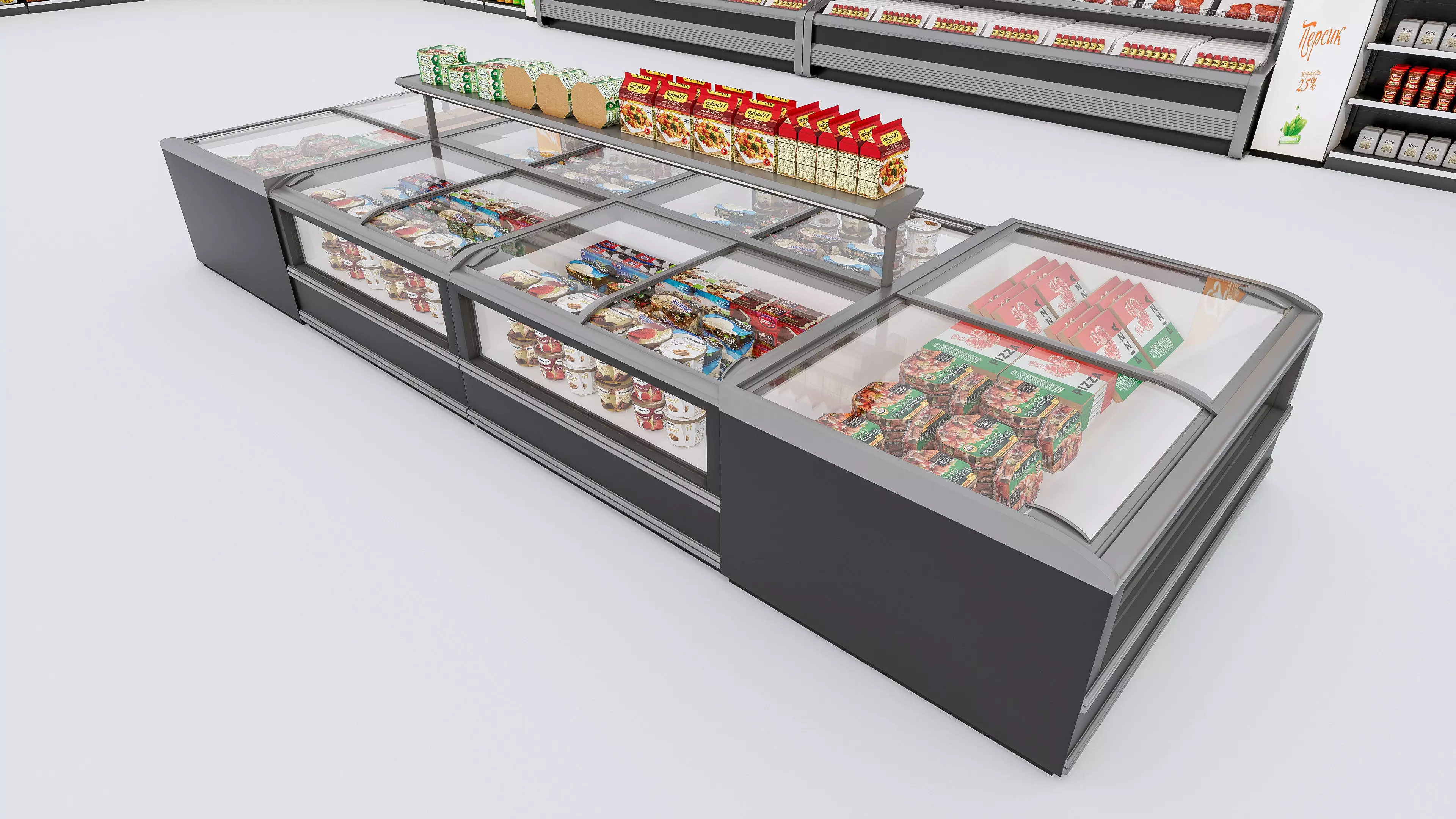 Supermarket Convenience Store Shelves Display Racks 3 3D model_26