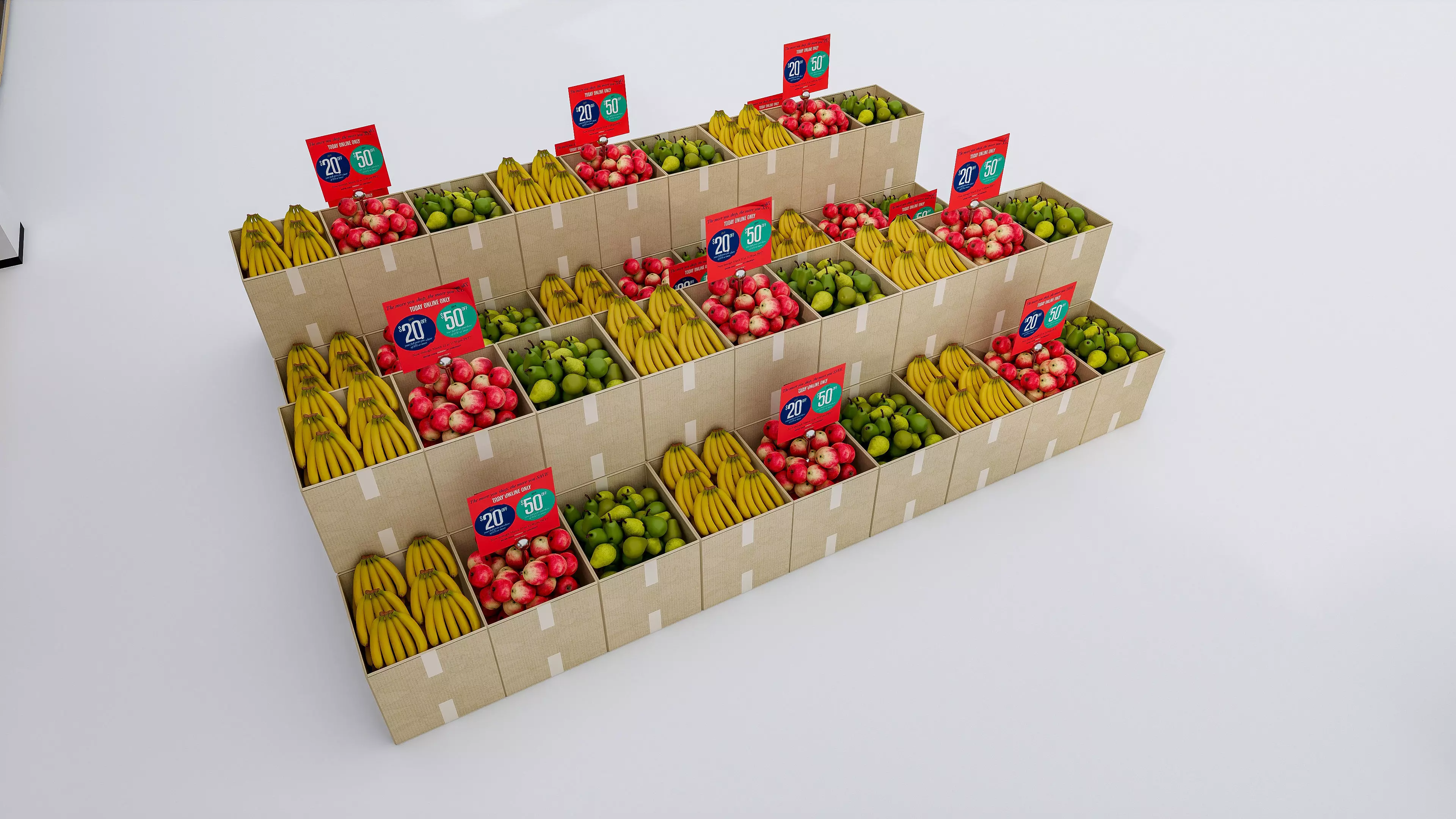 Supermarket Convenience Store Shelves Display Racks 3 3D model_14