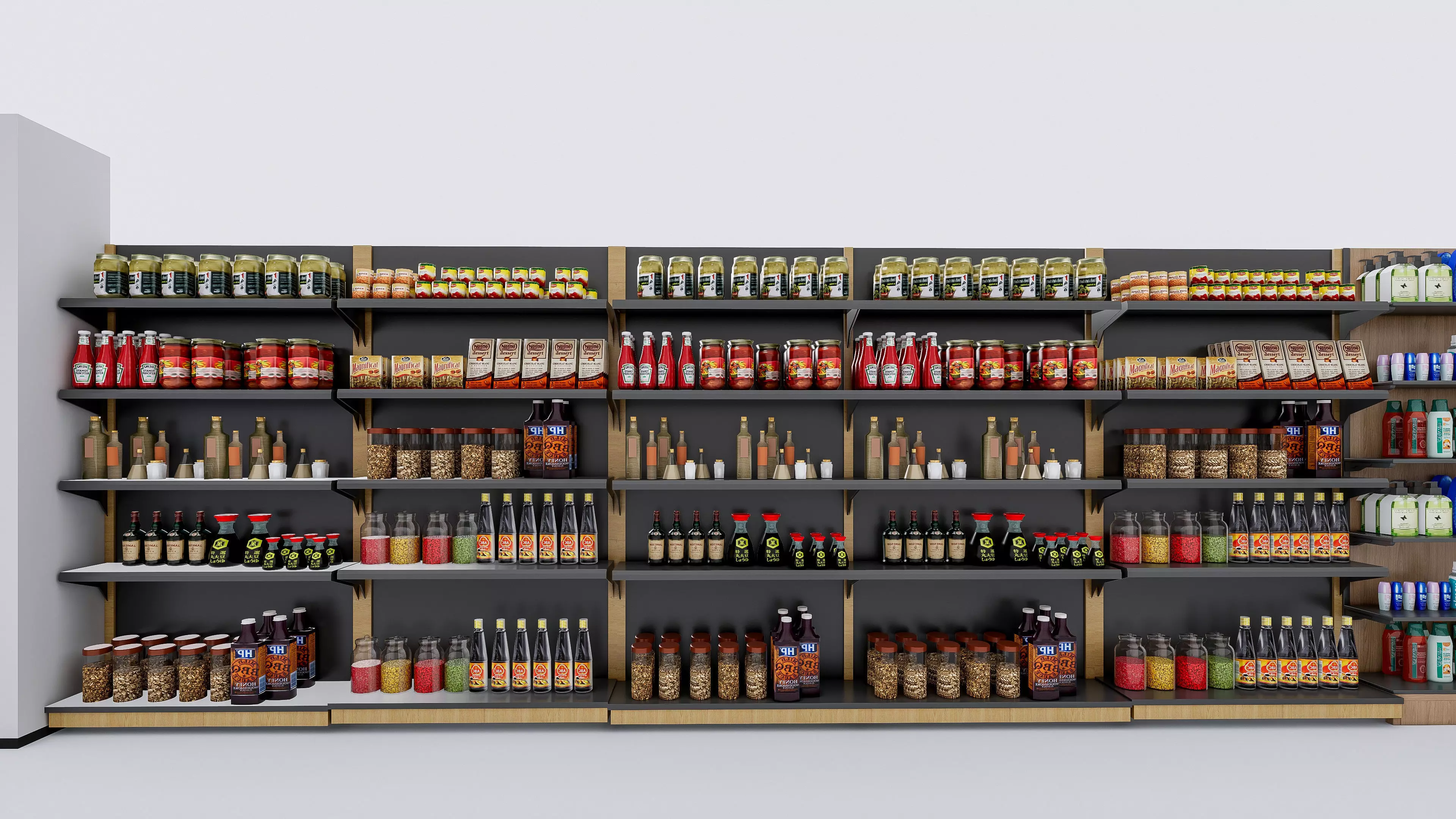 Supermarket Convenience Store Shelves Display Racks 3 3D model_47
