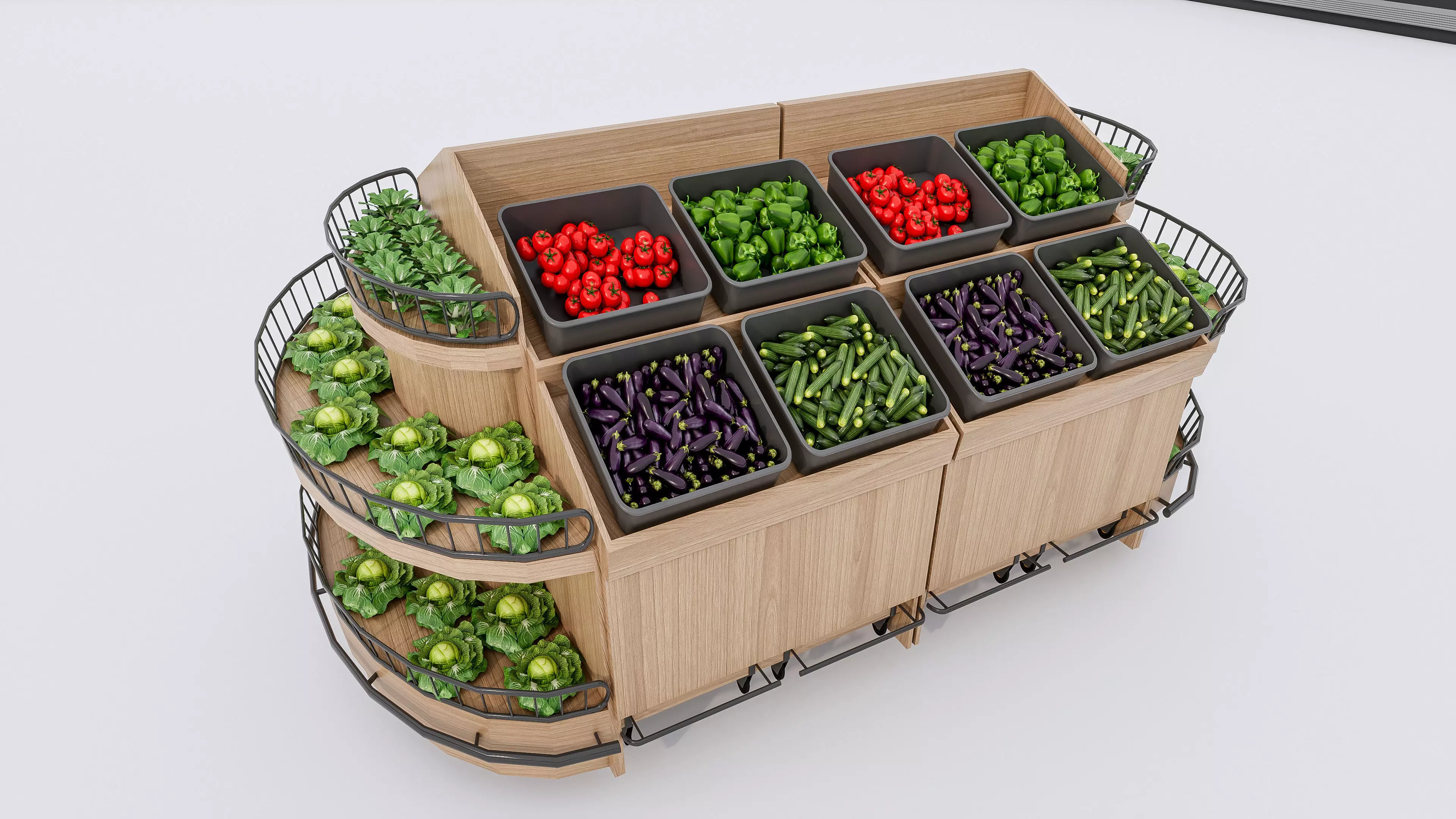 Supermarket Convenience Store Shelves Display Racks 3 3D model_20