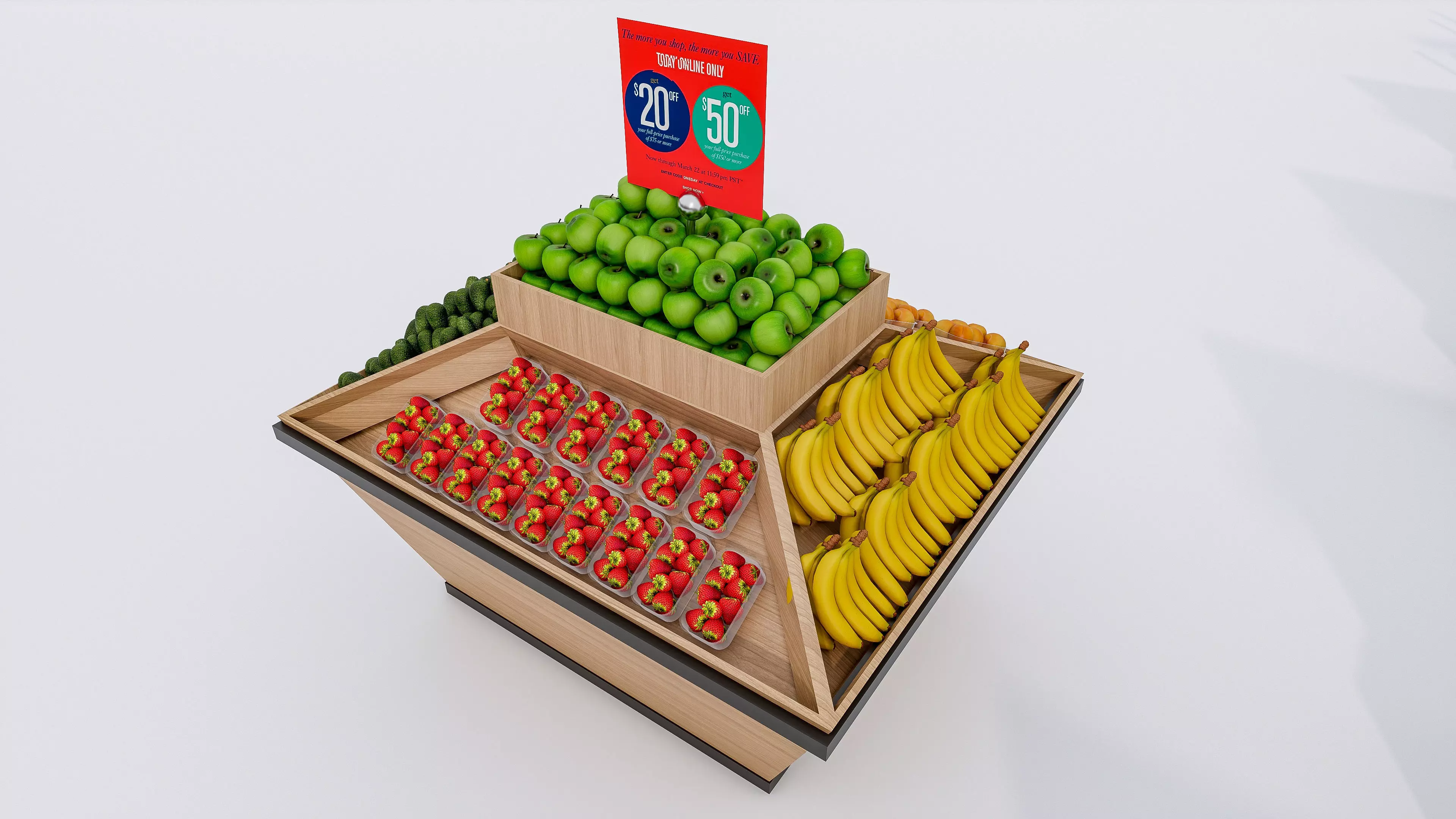 Supermarket Convenience Store Shelves Display Racks 3 3D model_16