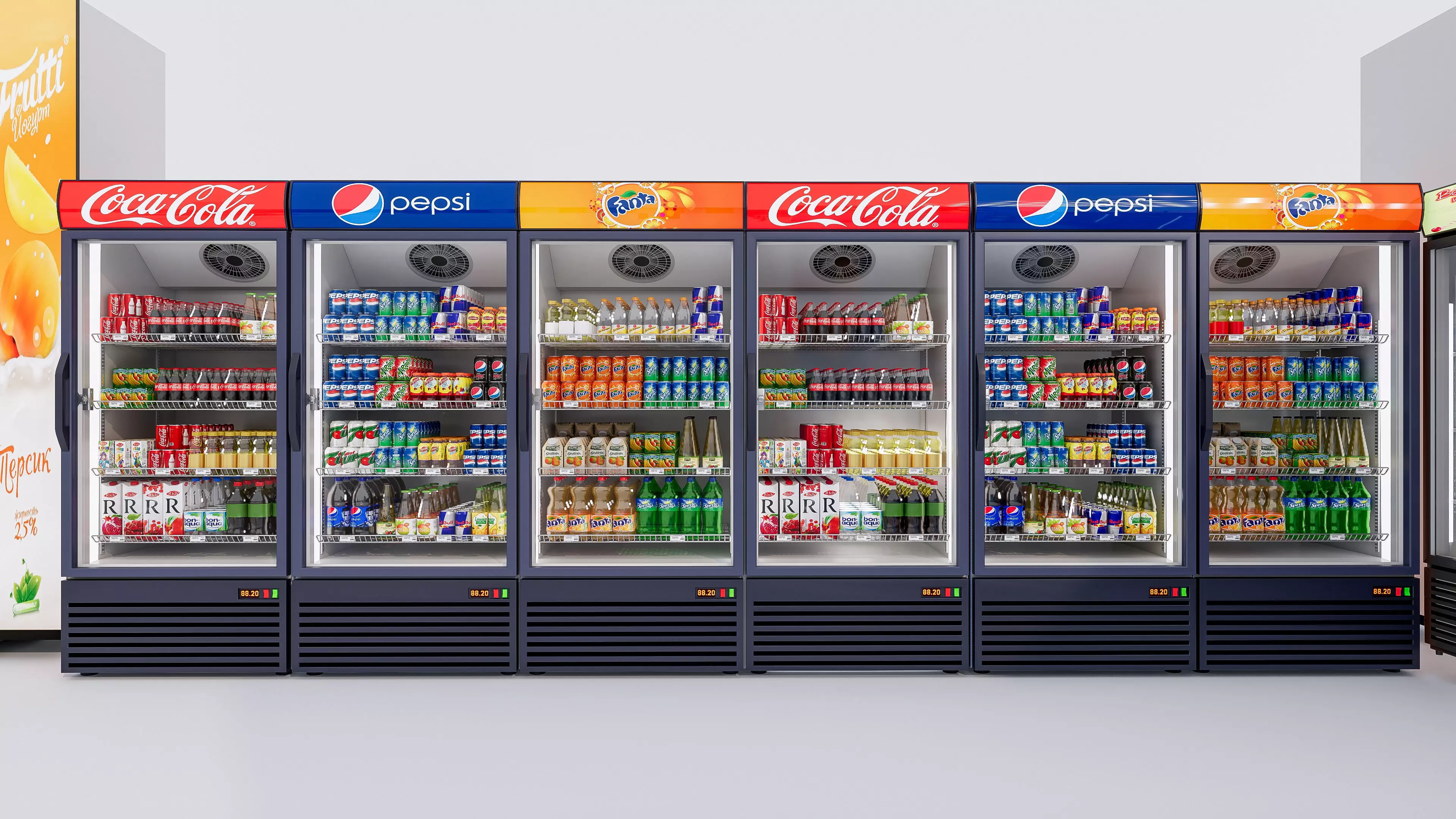Supermarket Convenience Store Shelves Display Racks 3 3D model_44