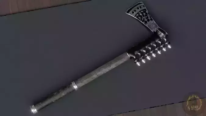Axe 03 Realistic Medieval PBR 3D Model for Unity Built-in