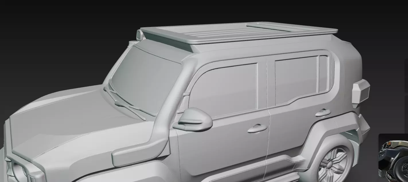 Toyota Land Cruiser FJ Inspired Compact SUV 3D print model_4