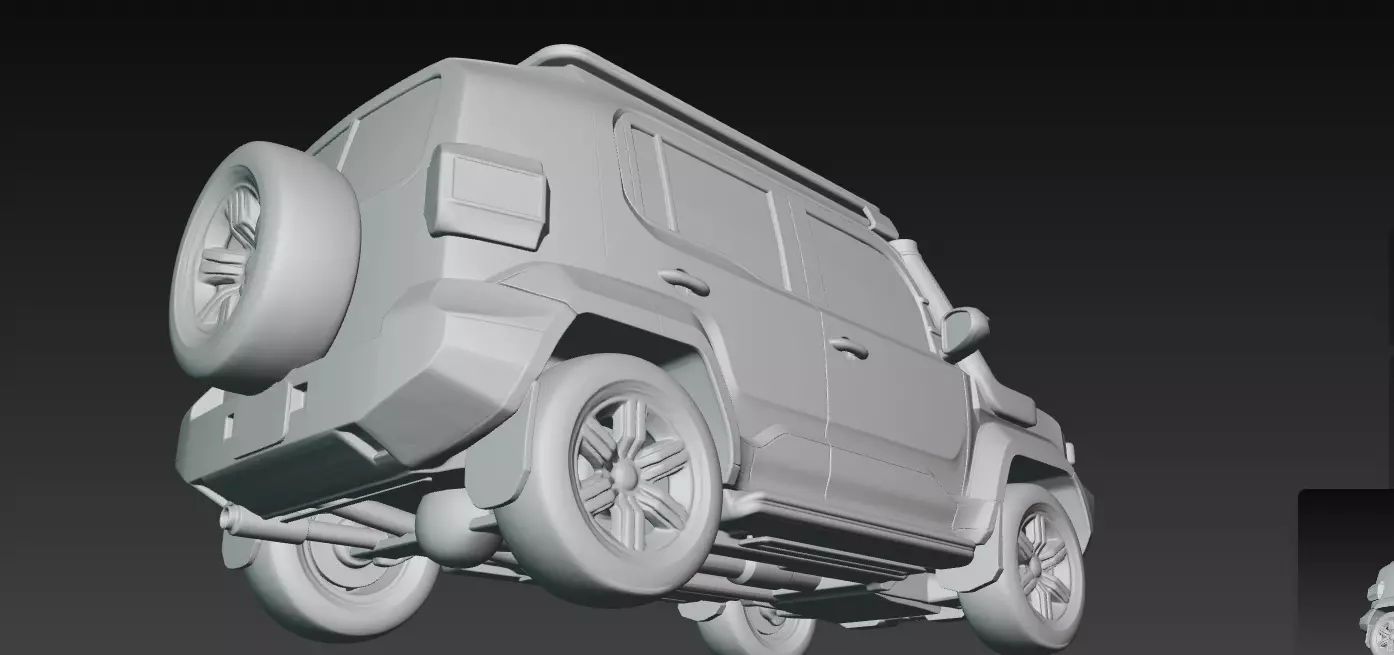 Toyota Land Cruiser FJ Inspired Compact SUV 3D print model_8