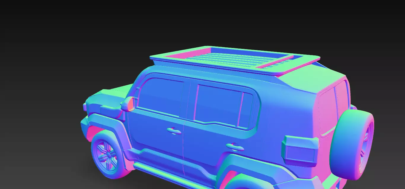 Toyota Land Cruiser FJ Inspired Compact SUV 3D print model_9