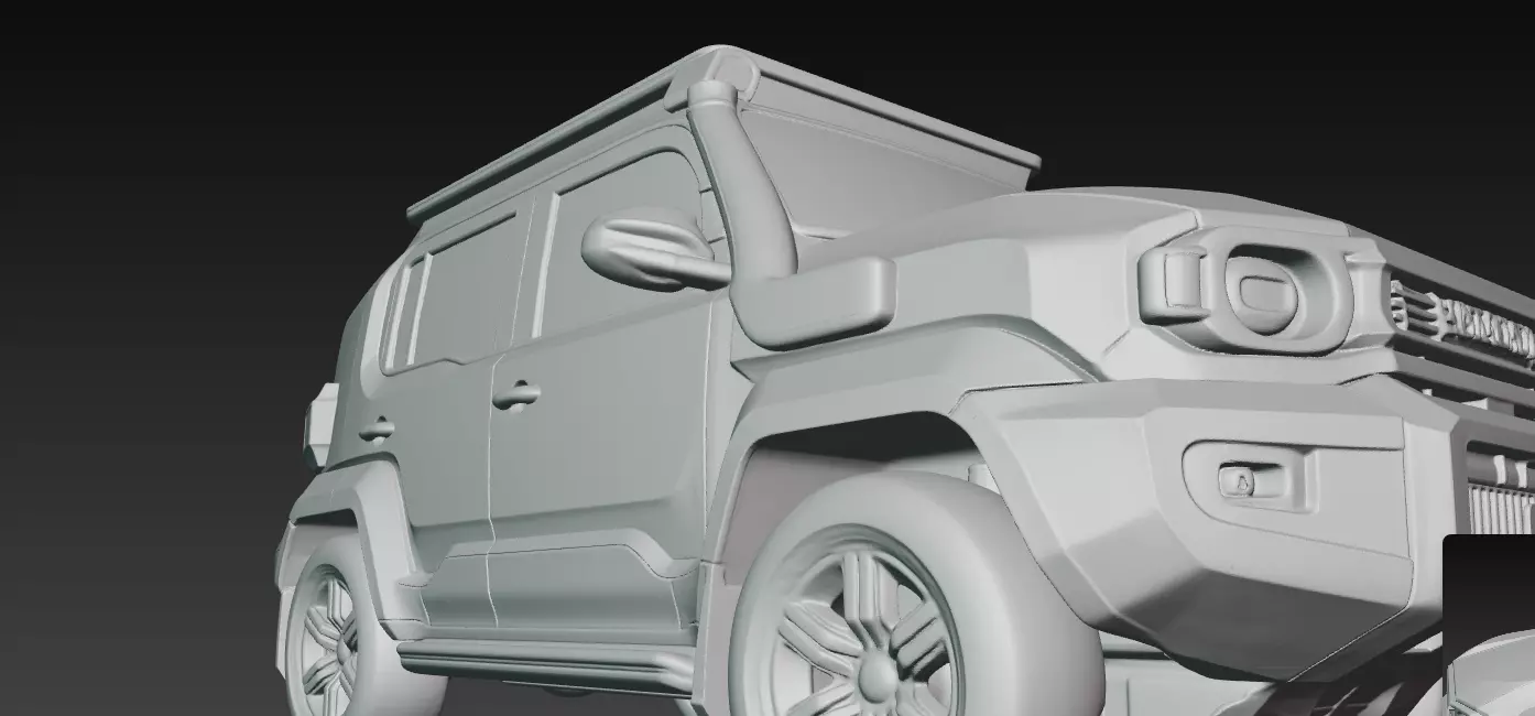 Toyota Land Cruiser FJ Inspired Compact SUV 3D print model_5