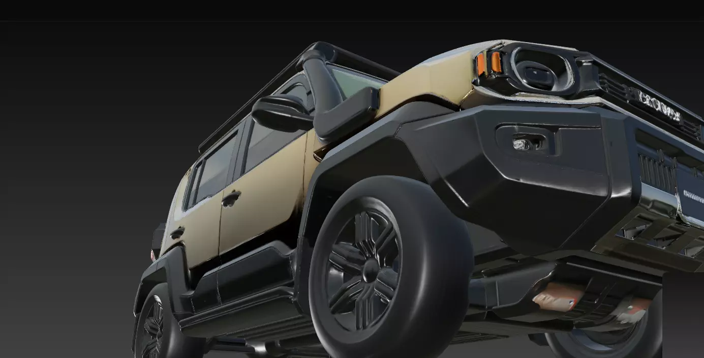 Toyota Land Cruiser FJ Inspired Compact SUV 3D print model_2