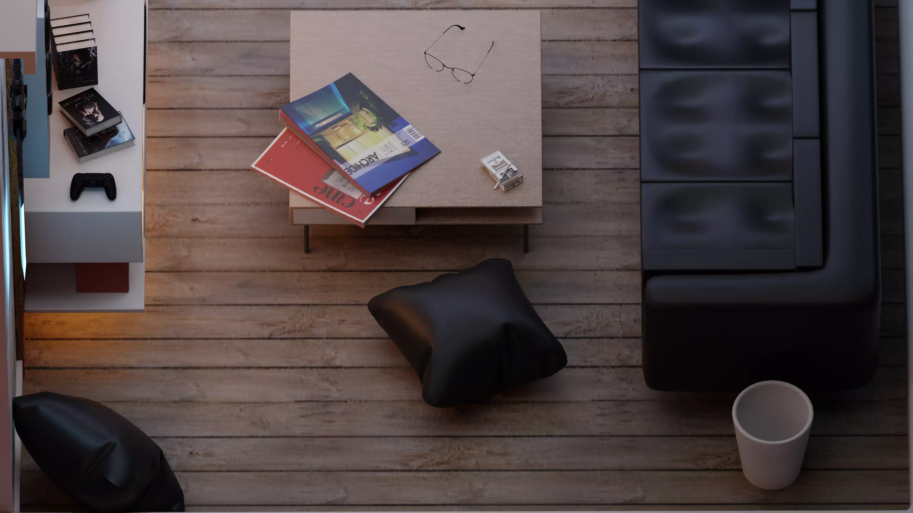 Isometric Room FBX OBJ GLB Low-poly 3D model_5