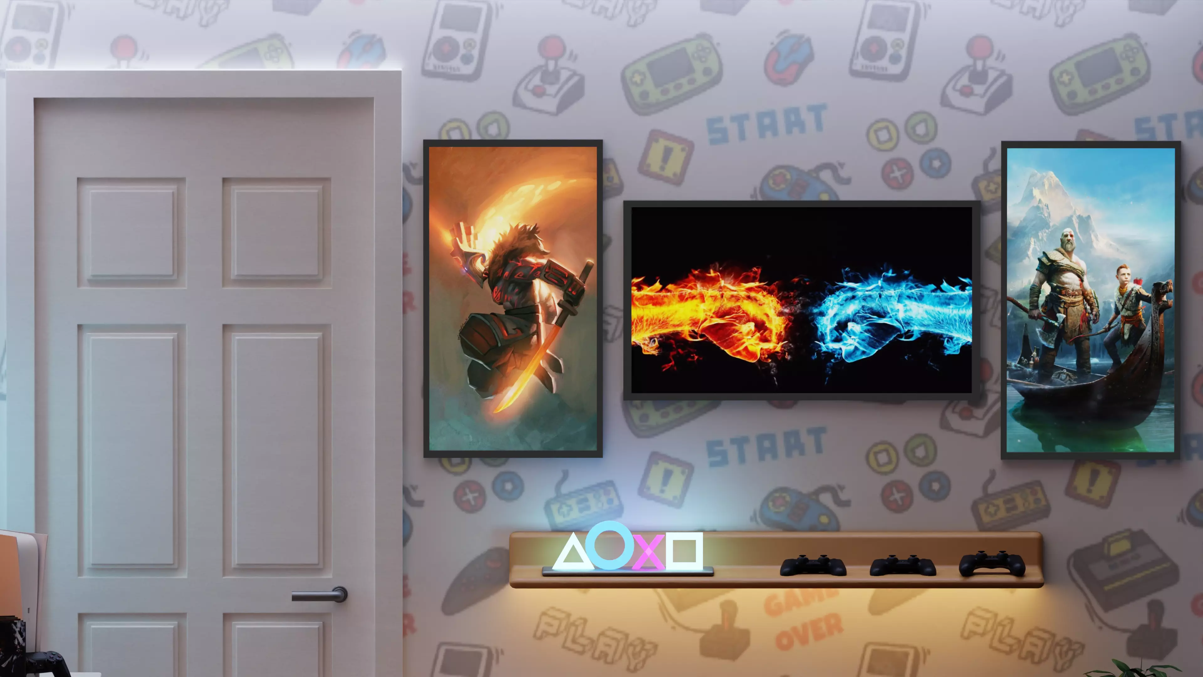 Isometric Room FBX OBJ GLB Low-poly 3D model_4