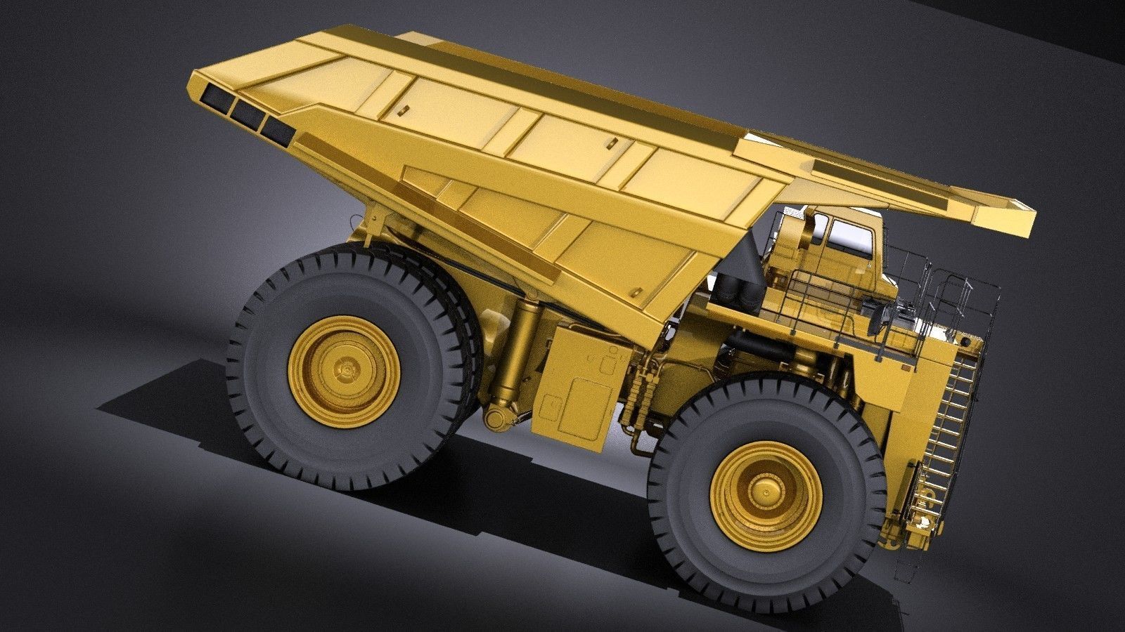 Haul Truck VRAY 3D model_5