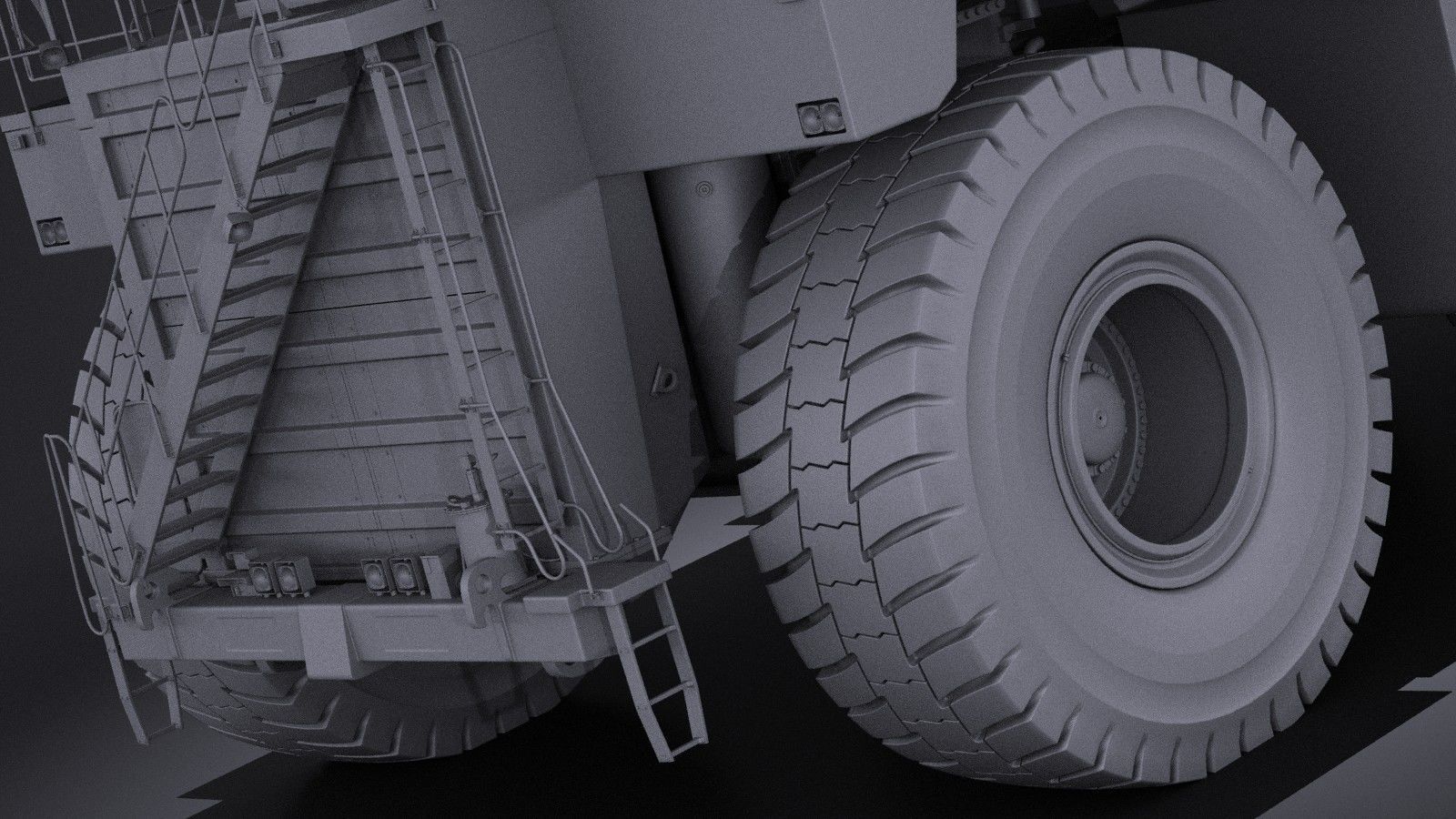 Haul Truck VRAY 3D model_9