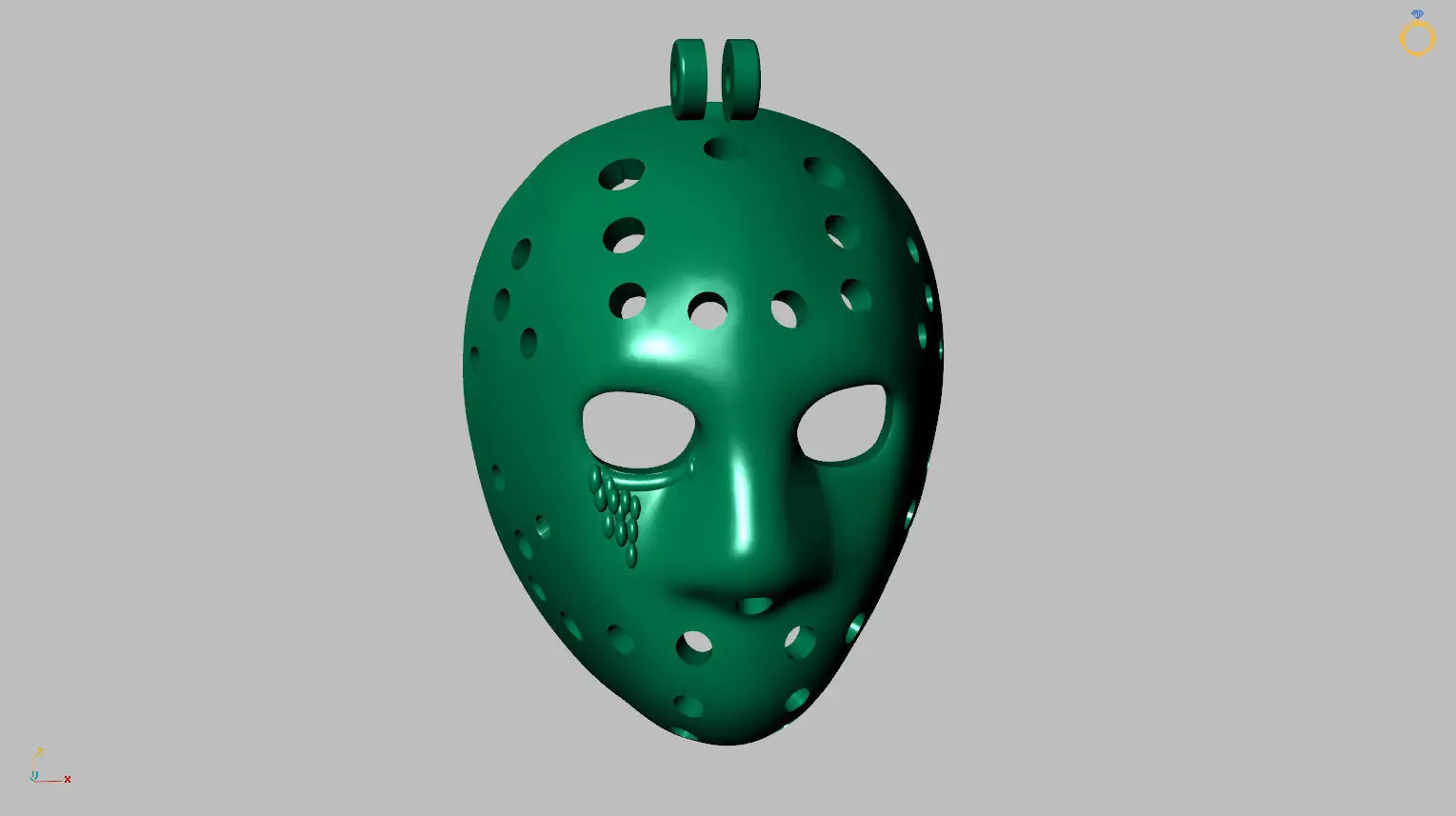 Jason Pendant 3D print model_10