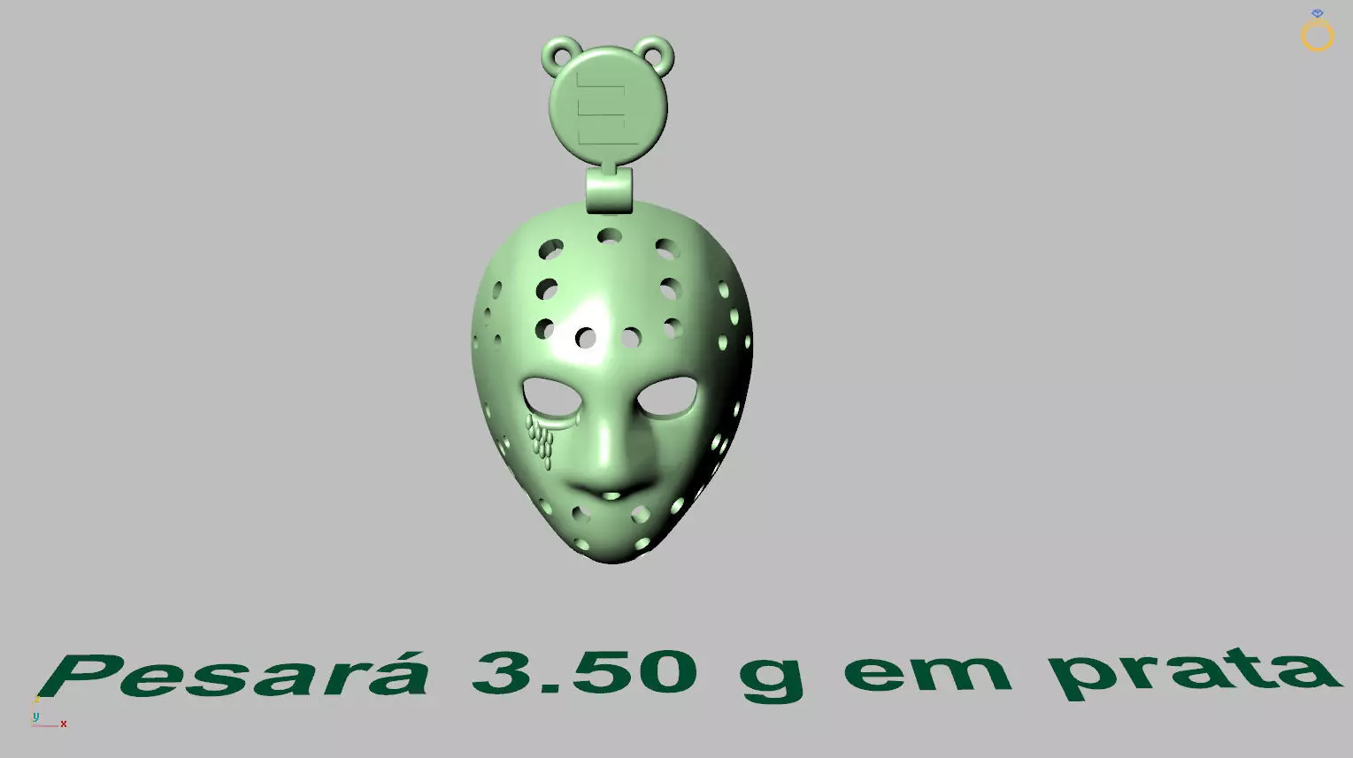 Jason Pendant 3D print model_13