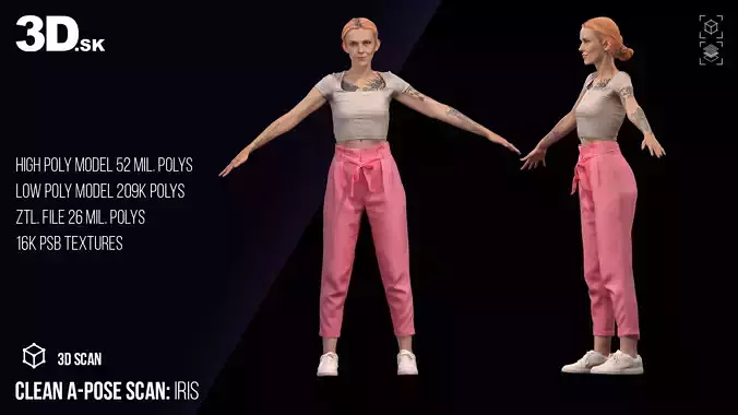 Clean A Pose Scan Iris Clothed