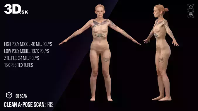 Clean A Pose Scan Iris Nude