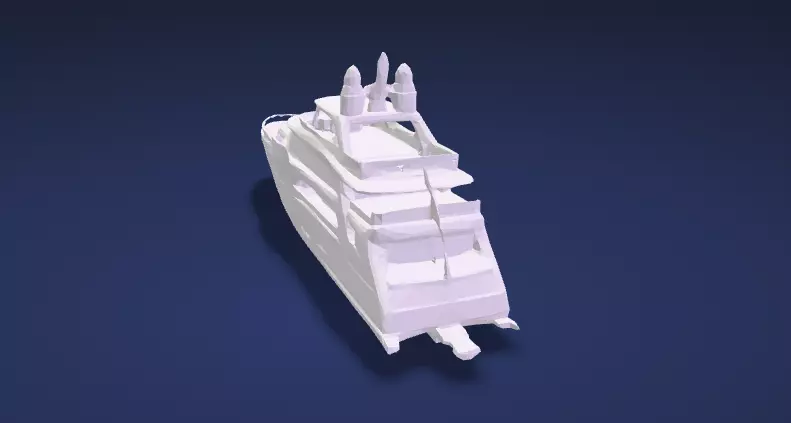 Luxury Motor Yacht Watercraft- 3D Model 3D model_11