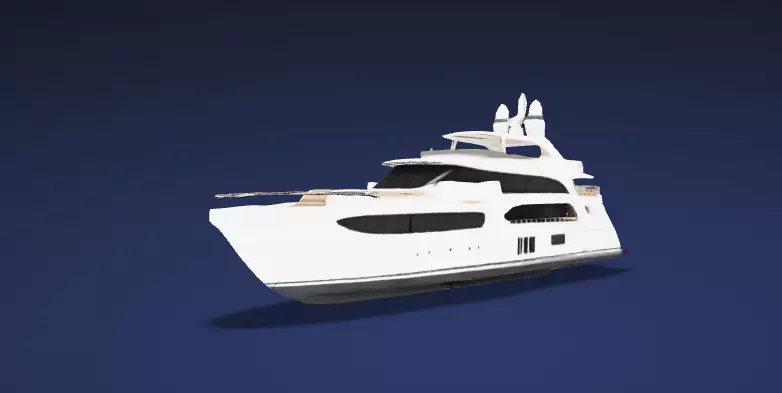 Luxury Motor Yacht Watercraft- 3D Model 3D model_1