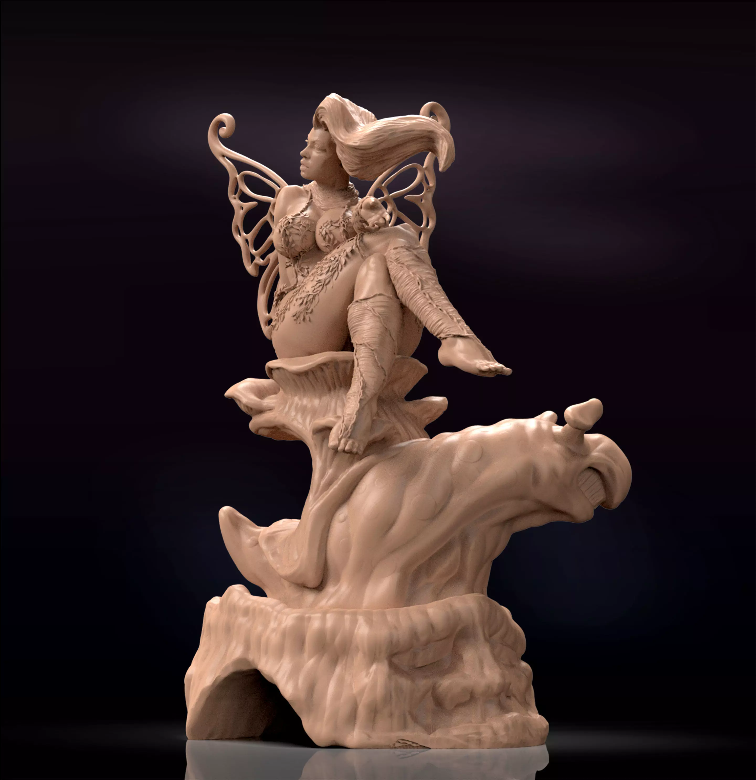 Fairy Driade in a forest 3D print model_2