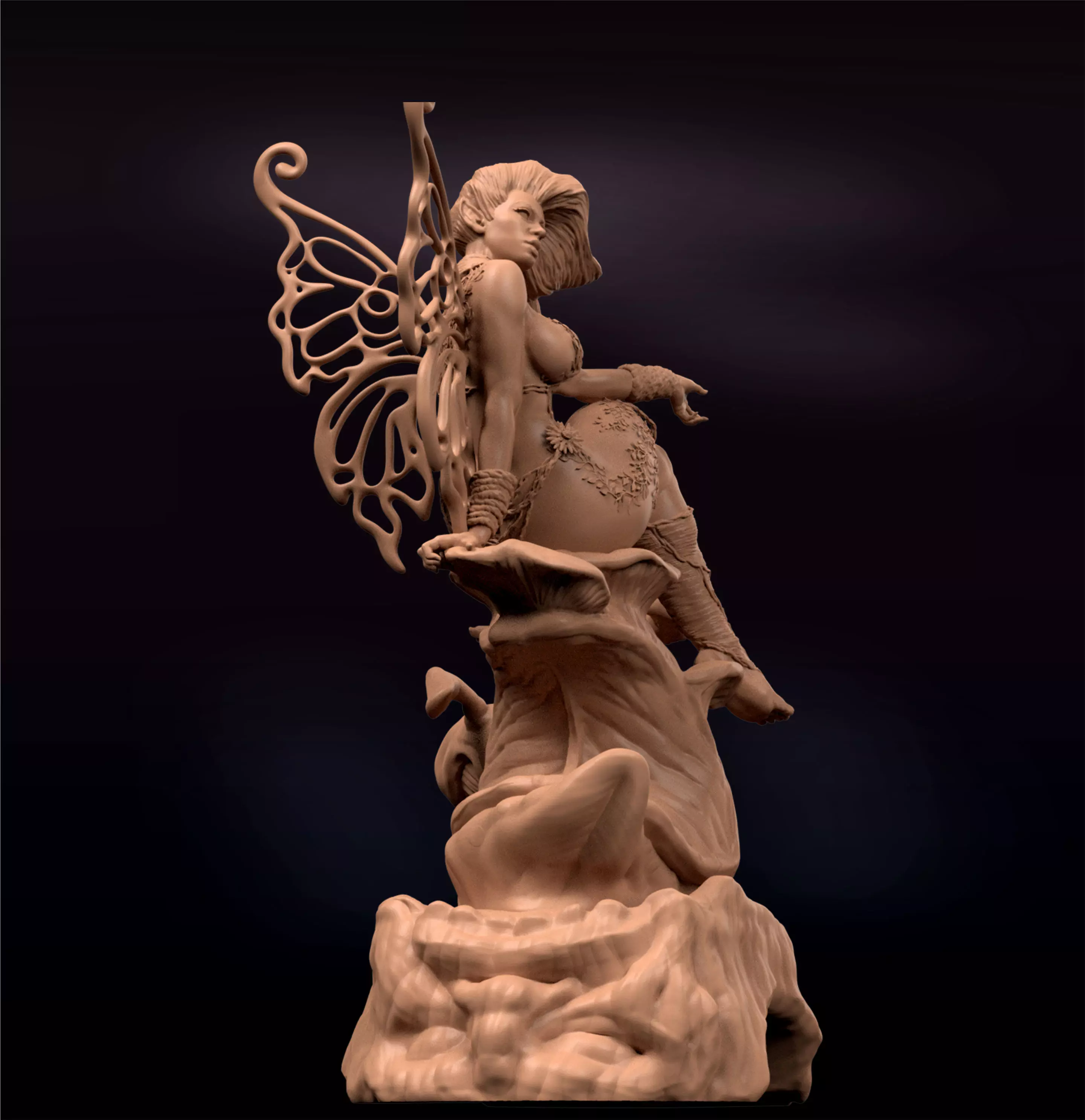 Fairy Driade in a forest 3D print model_5