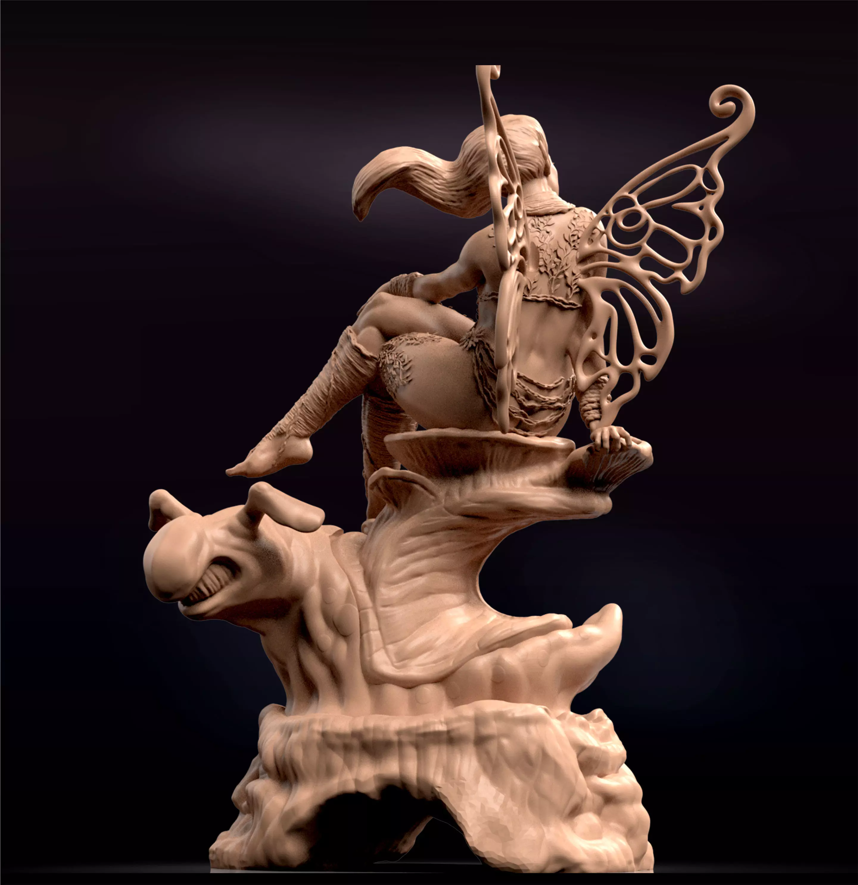 Fairy Driade in a forest 3D print model_3