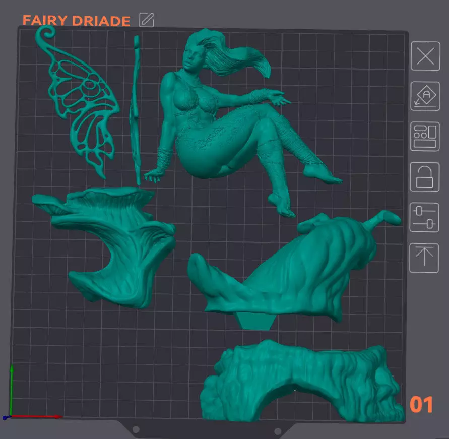 Fairy Driade in a forest 3D print model_6