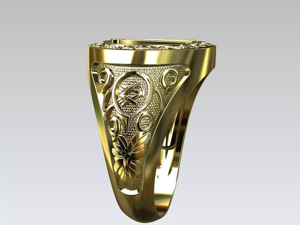 Freemason Ring 3D print model_8