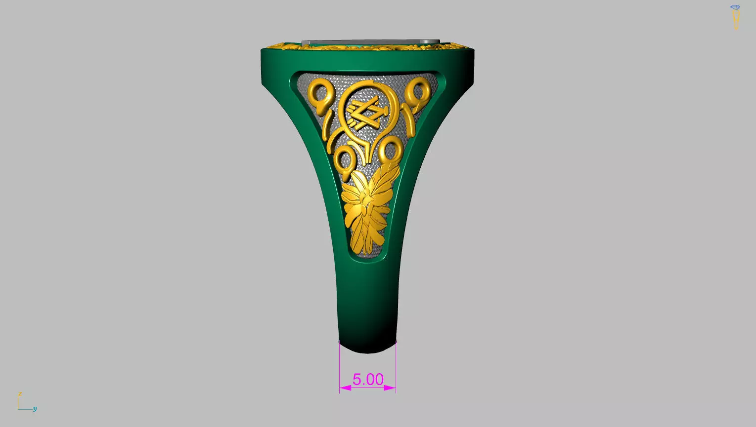 Freemason Ring 3D print model_11