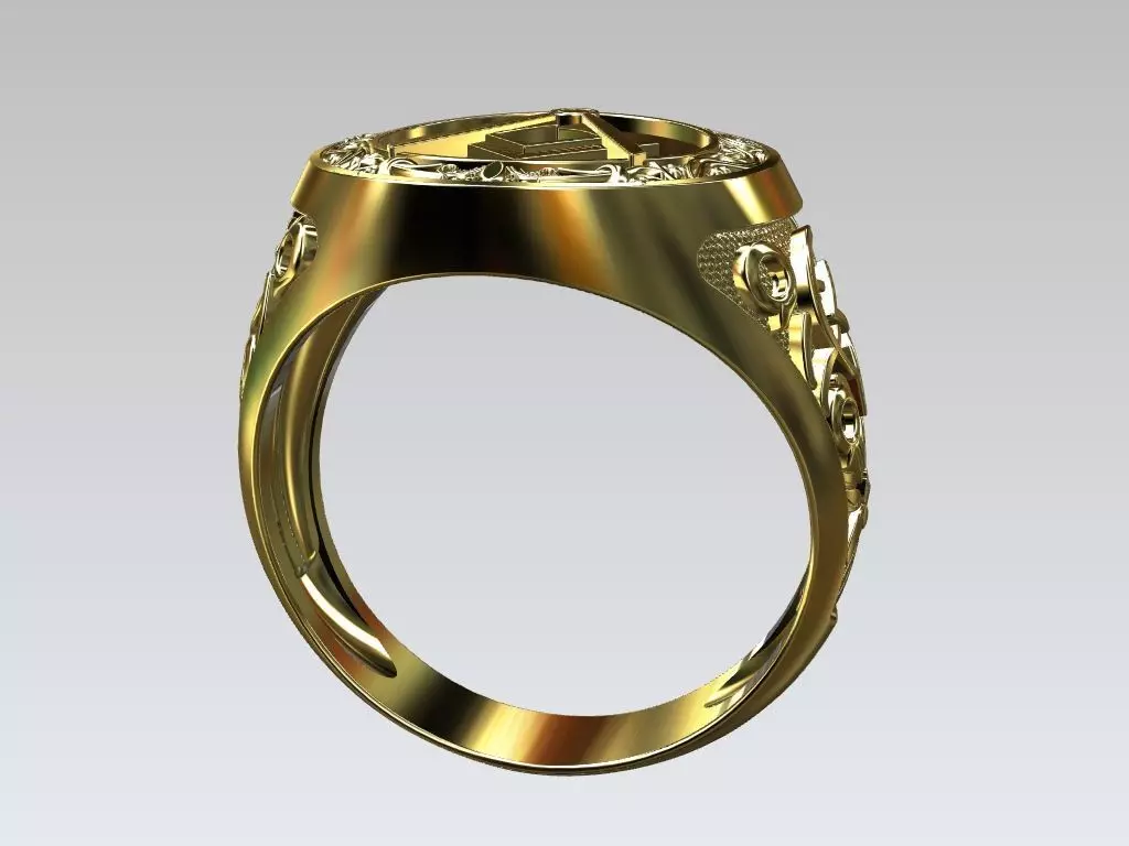 Freemason Ring 3D print model_4