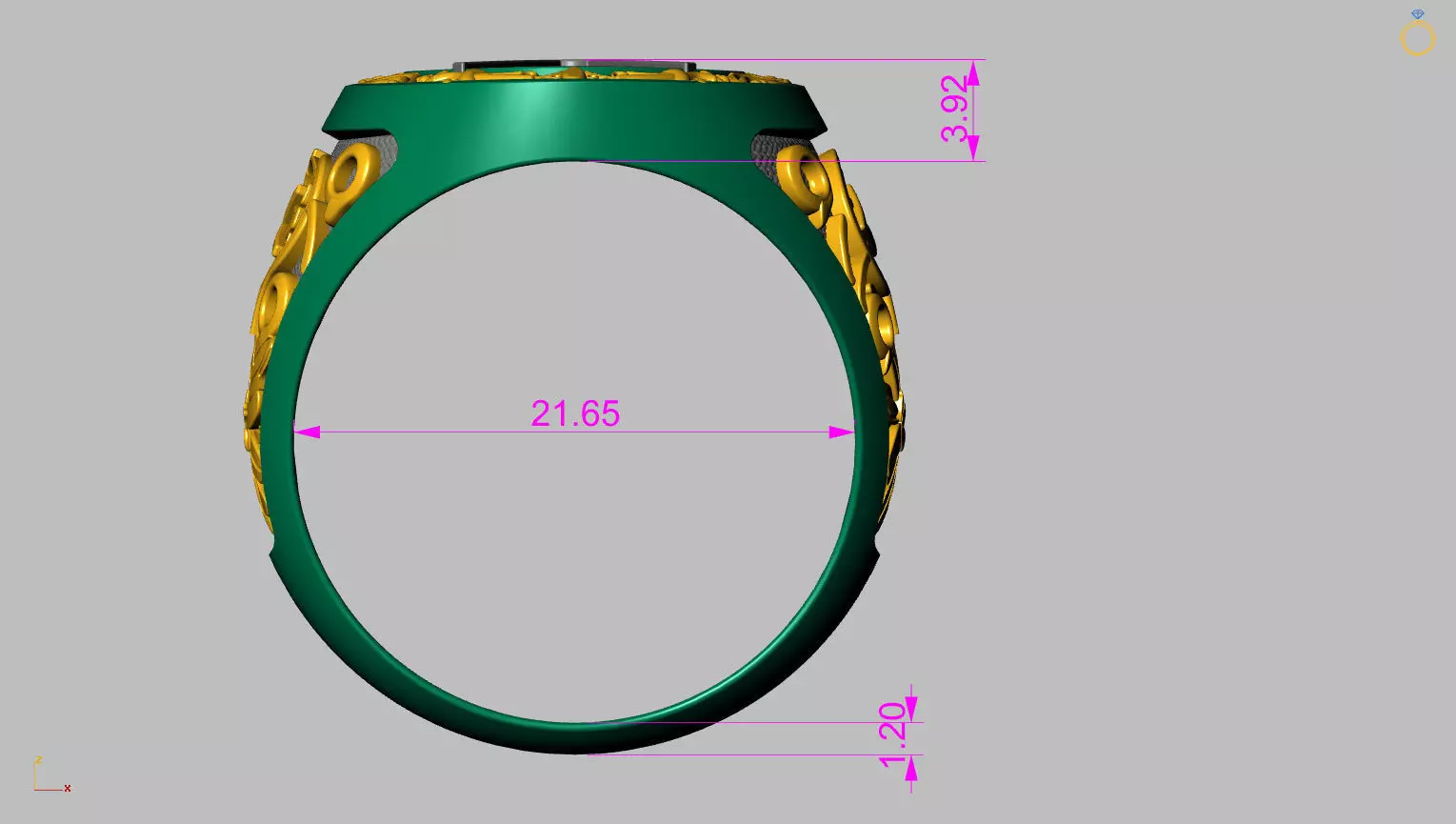 Freemason Ring 3D print model_12