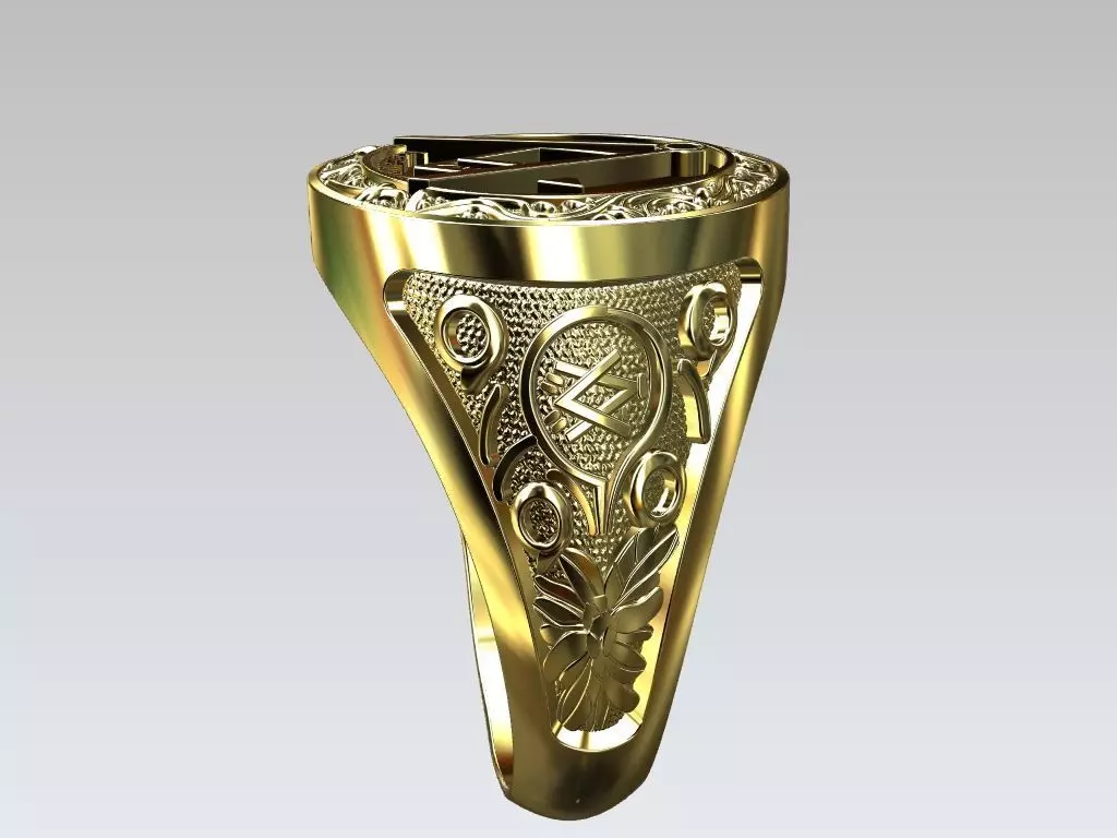 Freemason Ring 3D print model_7