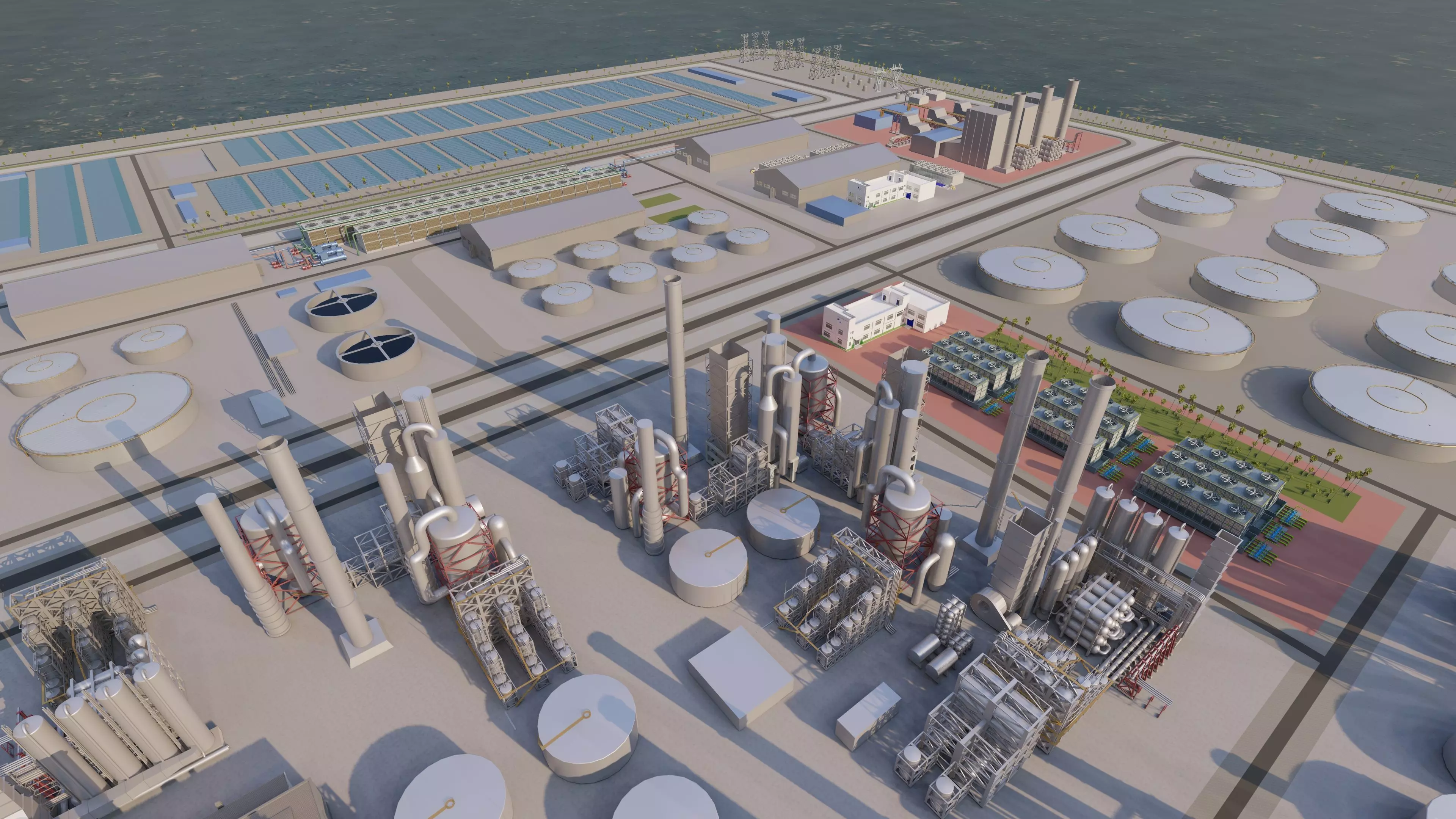 Petrochemical-Industrial Complex and Oil Gas Rig 3D model_10