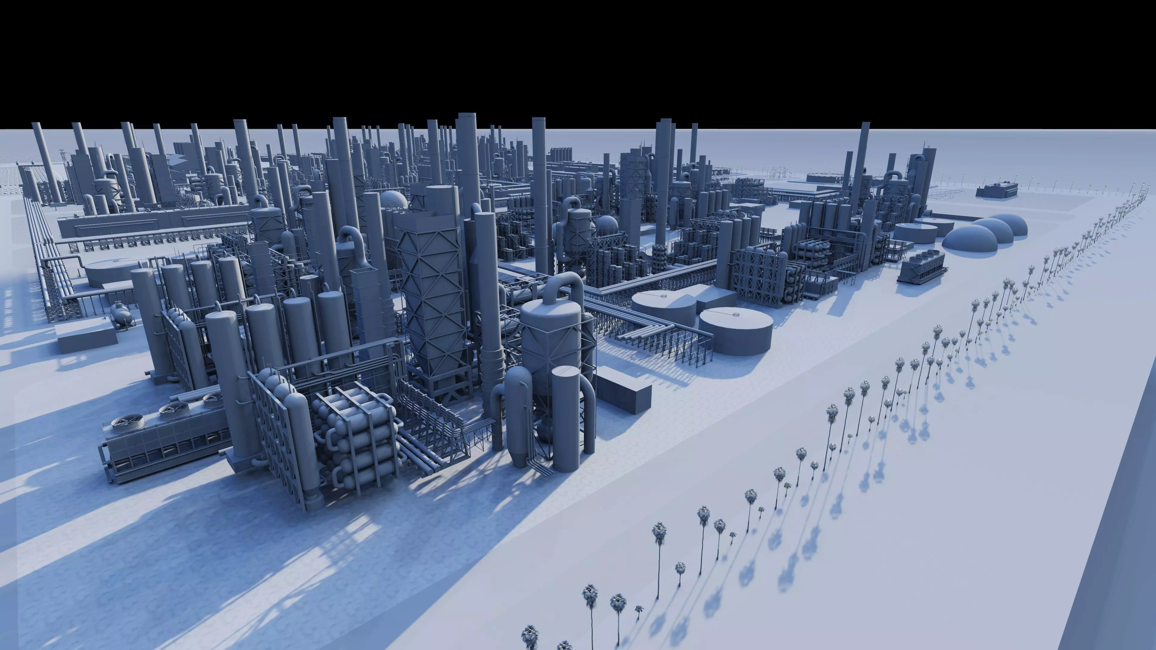 Petrochemical-Industrial Complex and Oil Gas Rig 3D model_25