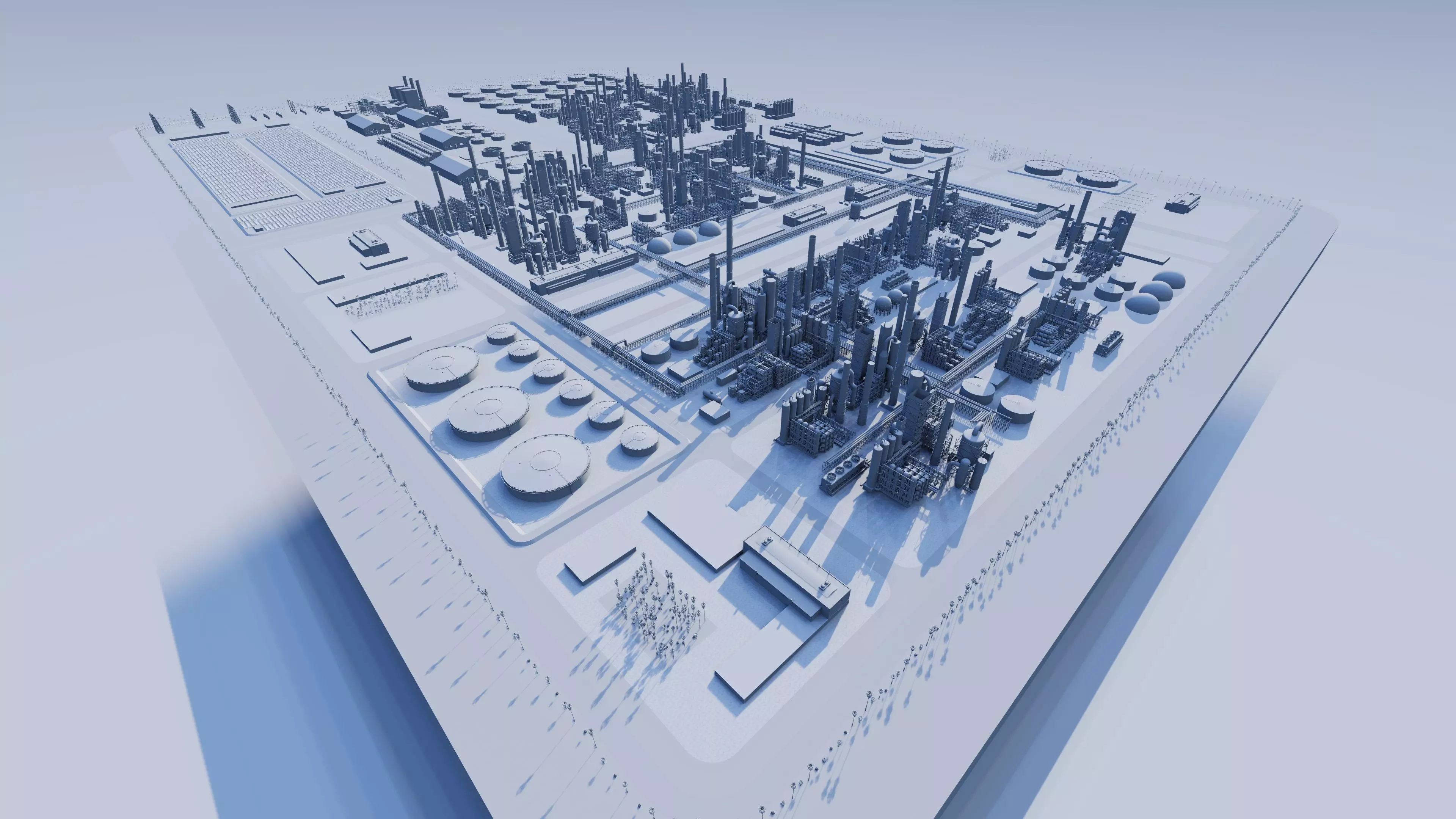 Petrochemical-Industrial Complex and Oil Gas Rig 3D model_15