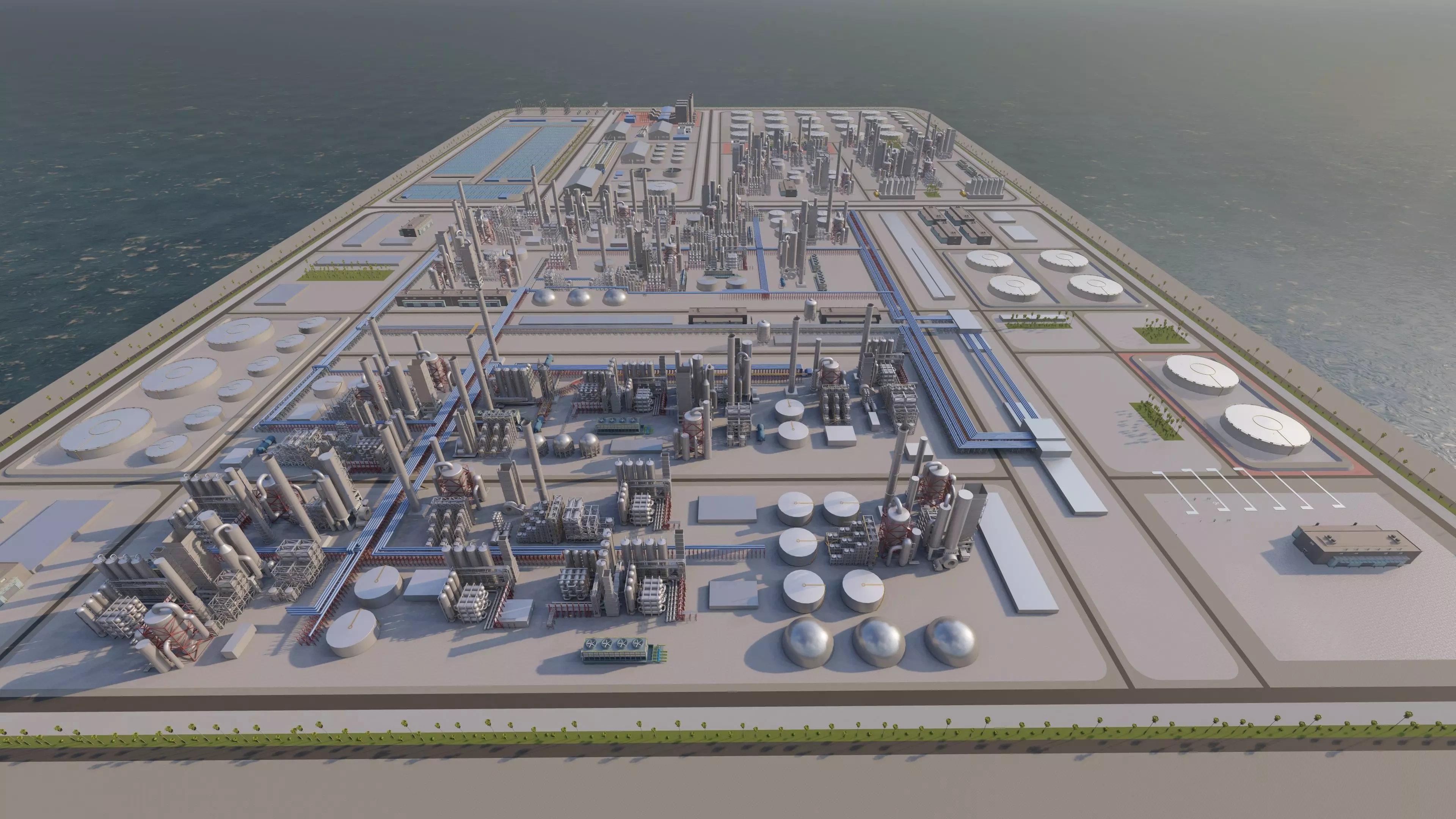 Petrochemical-Industrial Complex and Oil Gas Rig 3D model_12