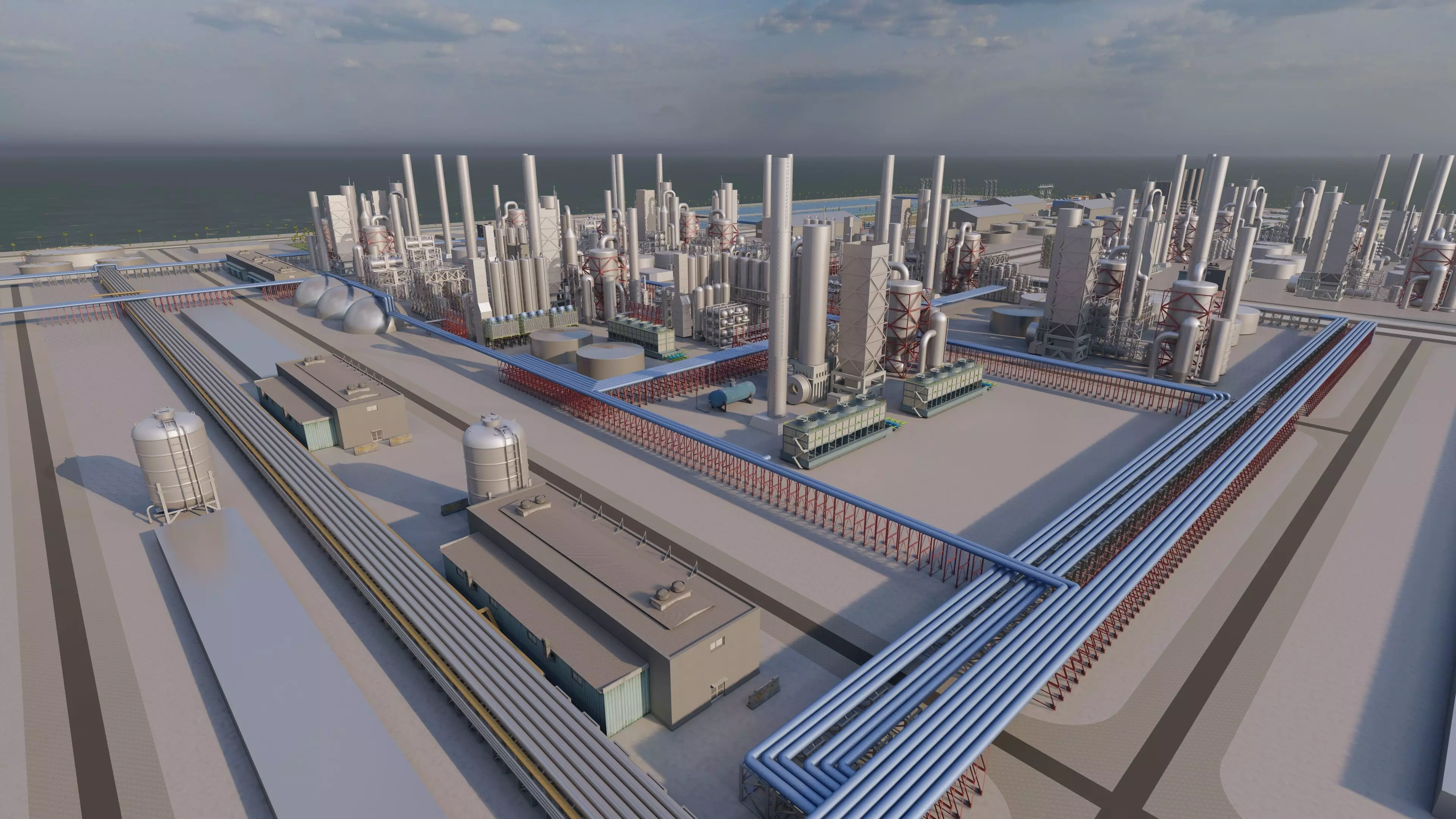 Petrochemical-Industrial Complex and Oil Gas Rig 3D model_8