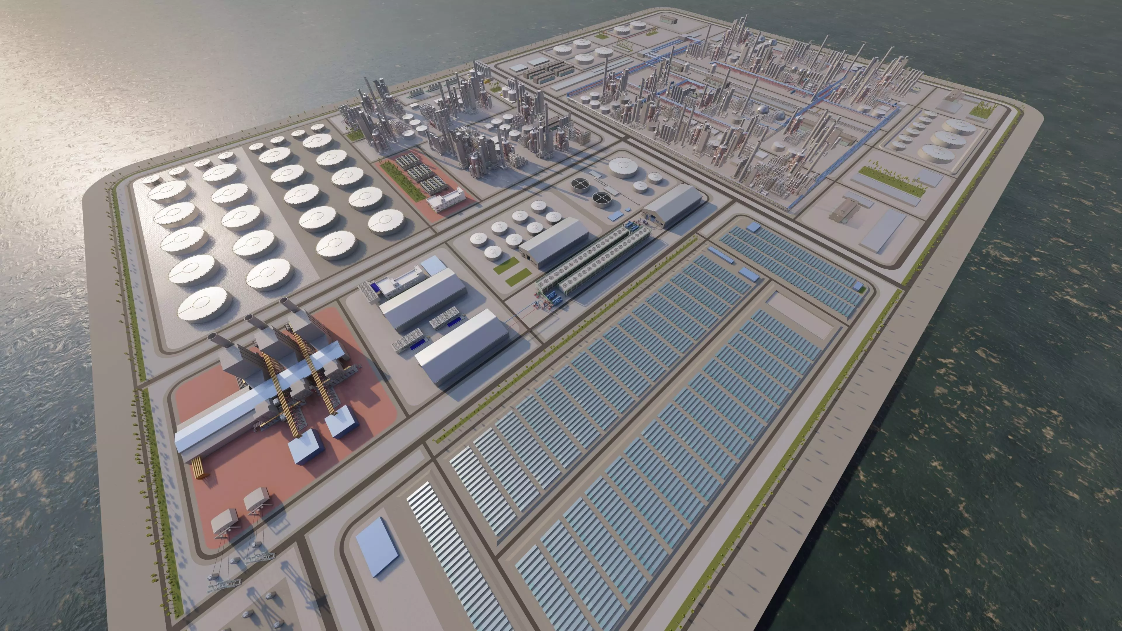 Petrochemical-Industrial Complex and Oil Gas Rig 3D model_5