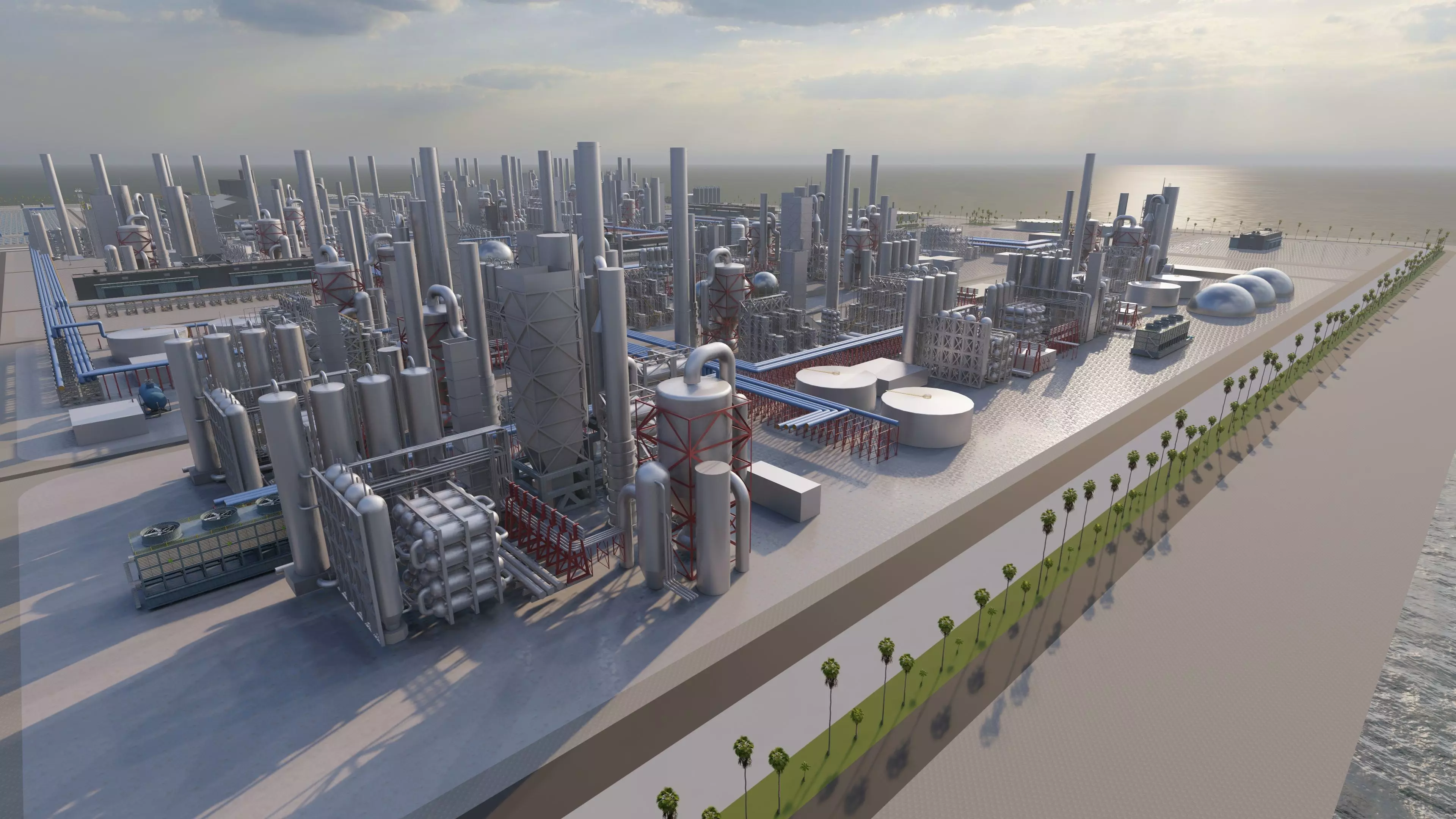 Petrochemical-Industrial Complex and Oil Gas Rig 3D model_3