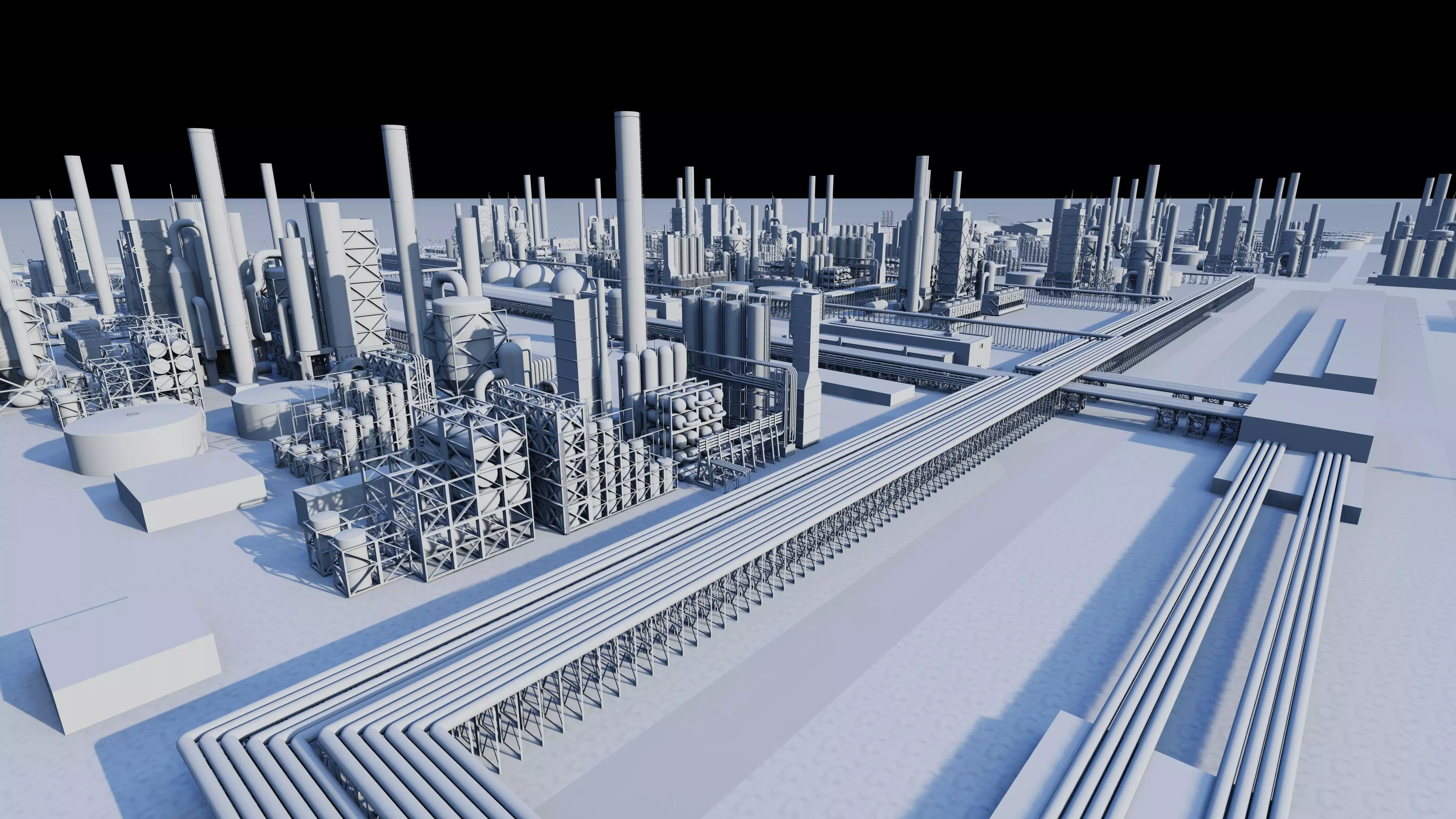 Petrochemical-Industrial Complex and Oil Gas Rig 3D model_26
