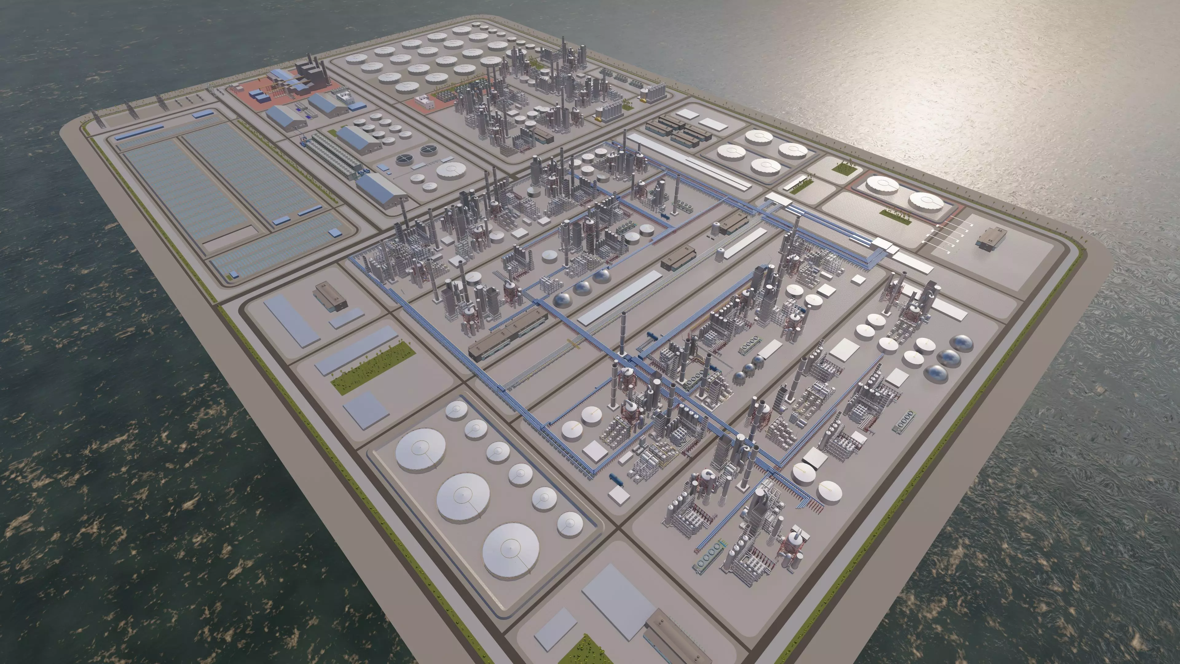 Petrochemical-Industrial Complex and Oil Gas Rig 3D model_7