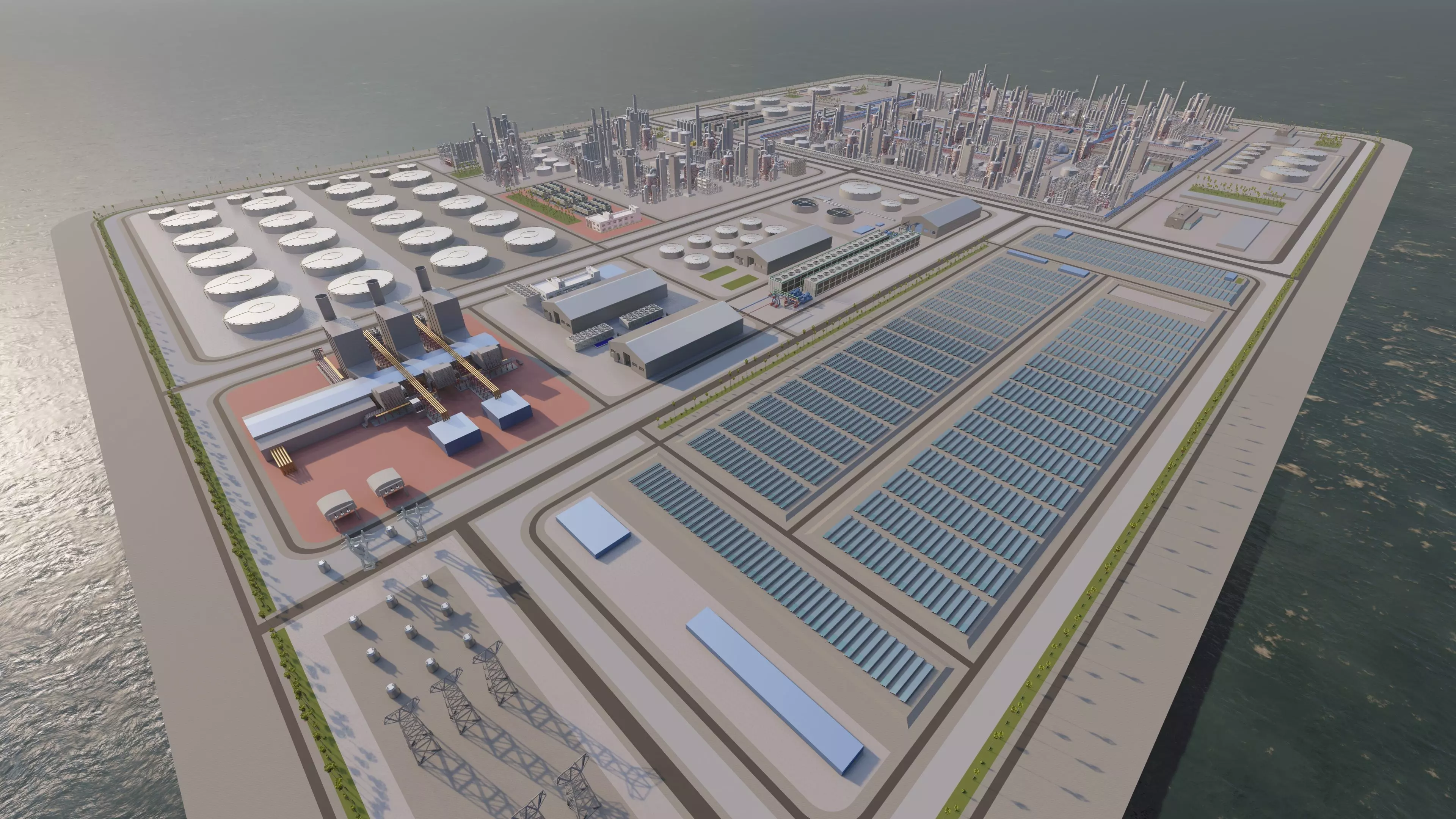 Petrochemical-Industrial Complex and Oil Gas Rig 3D model_6