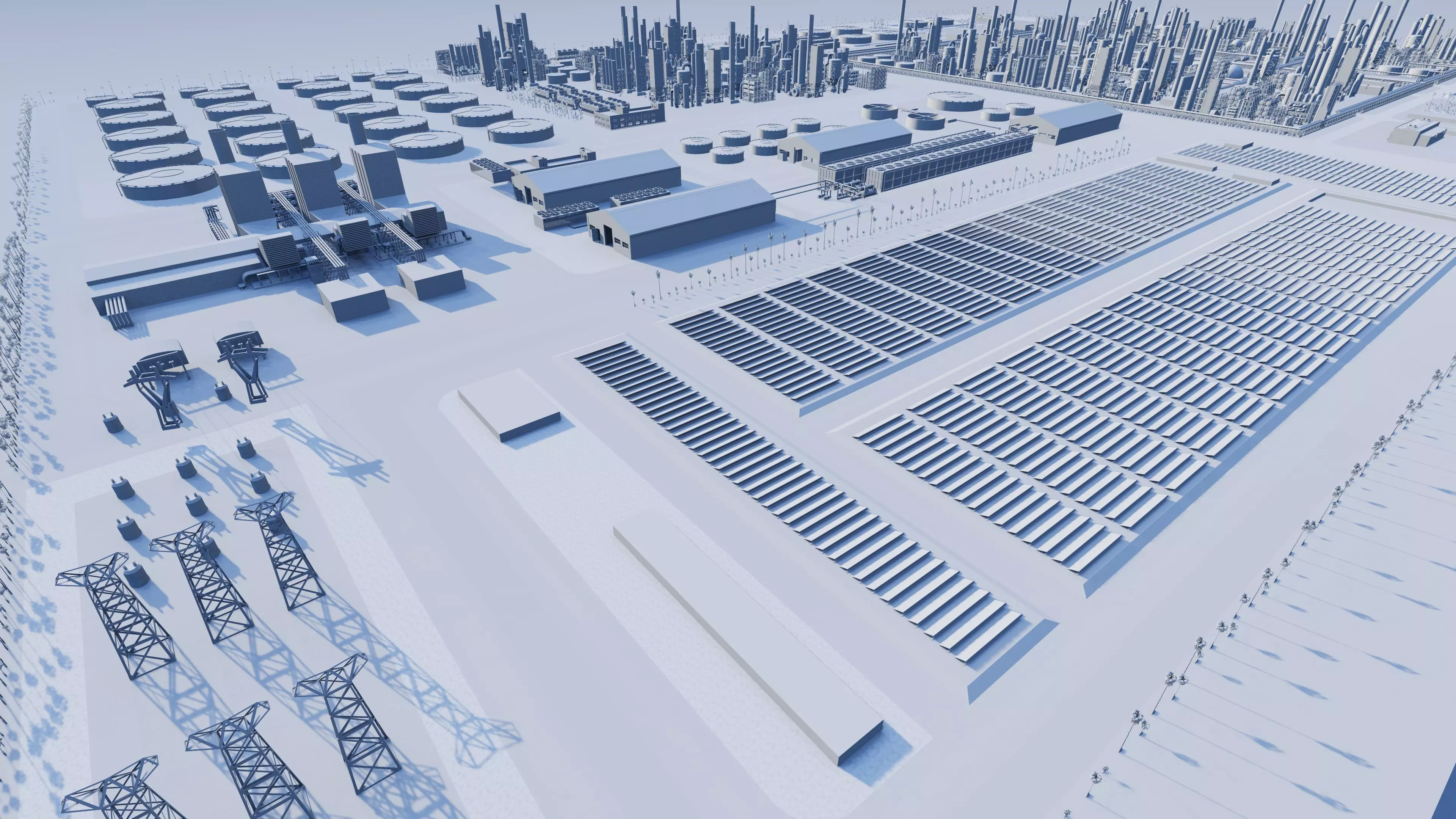 Petrochemical-Industrial Complex and Oil Gas Rig 3D model_29