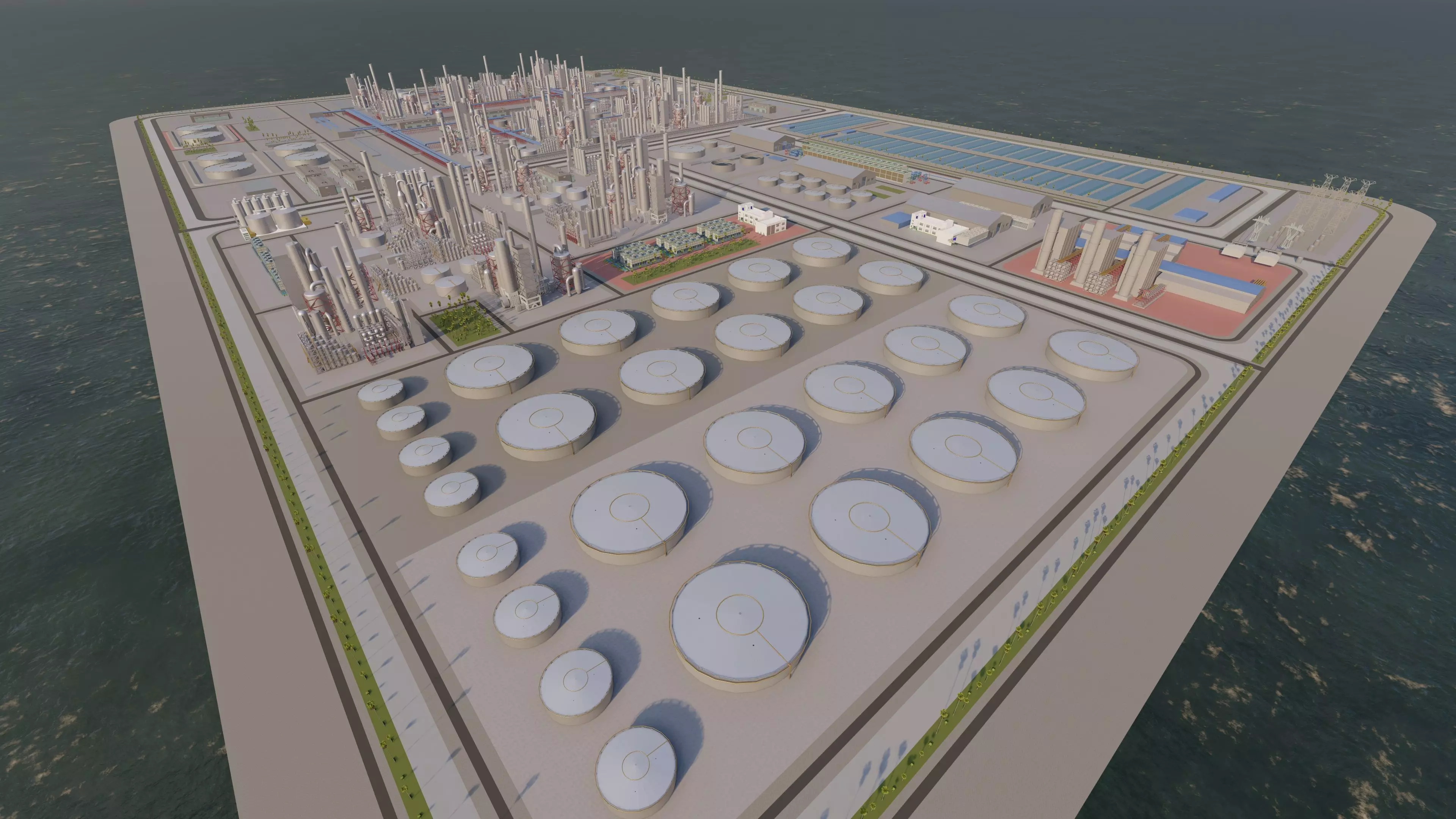 Petrochemical-Industrial Complex and Oil Gas Rig 3D model_14