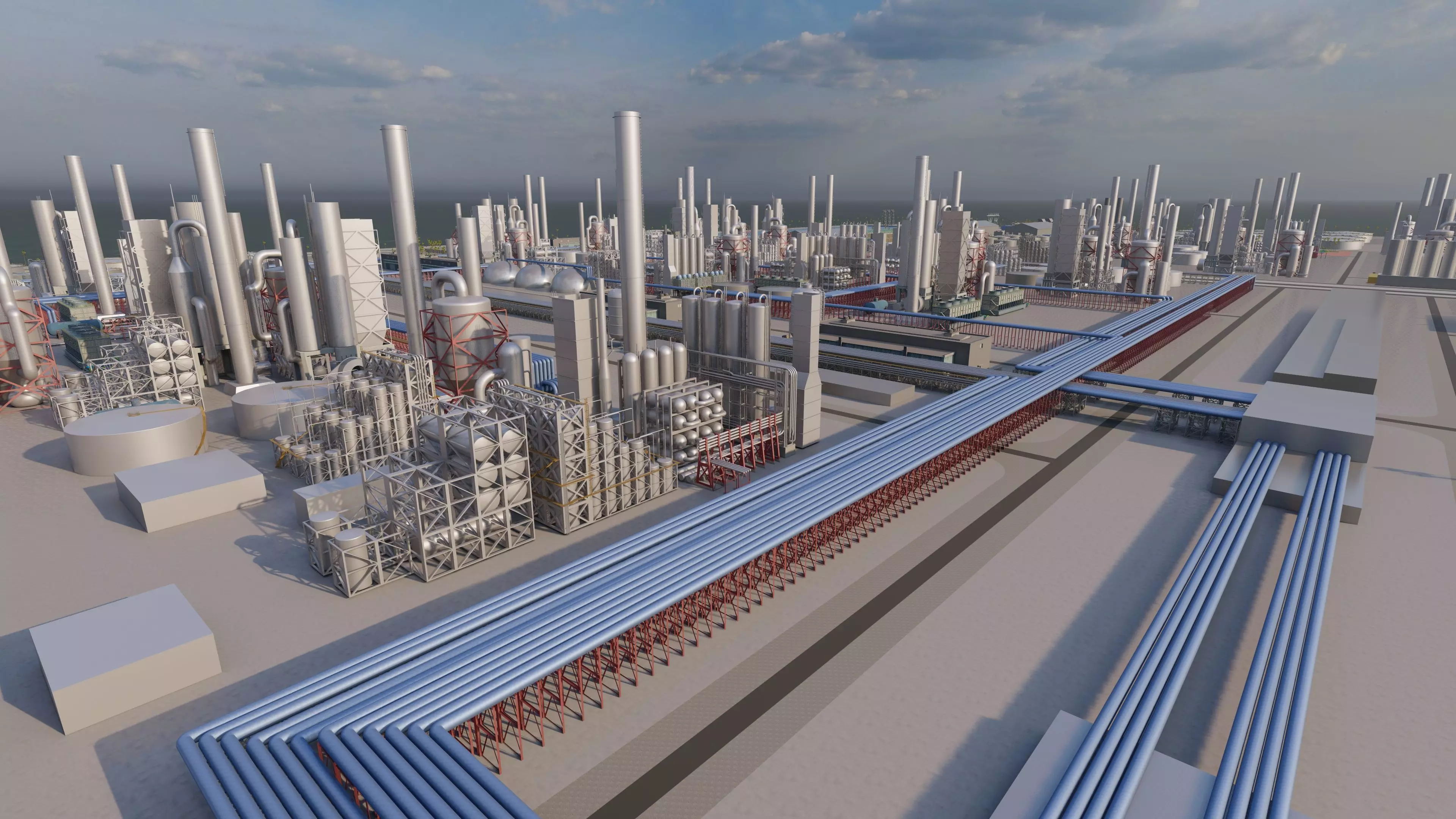 Petrochemical-Industrial Complex and Oil Gas Rig 3D model_11
