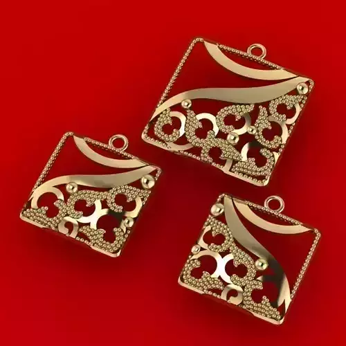 Necklace gold plated pendants