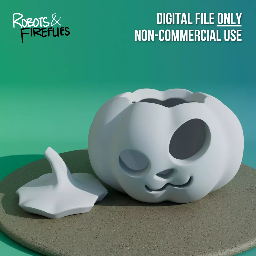 Kawaii Jack-O-Lantern Pumpkin 3D print model_0