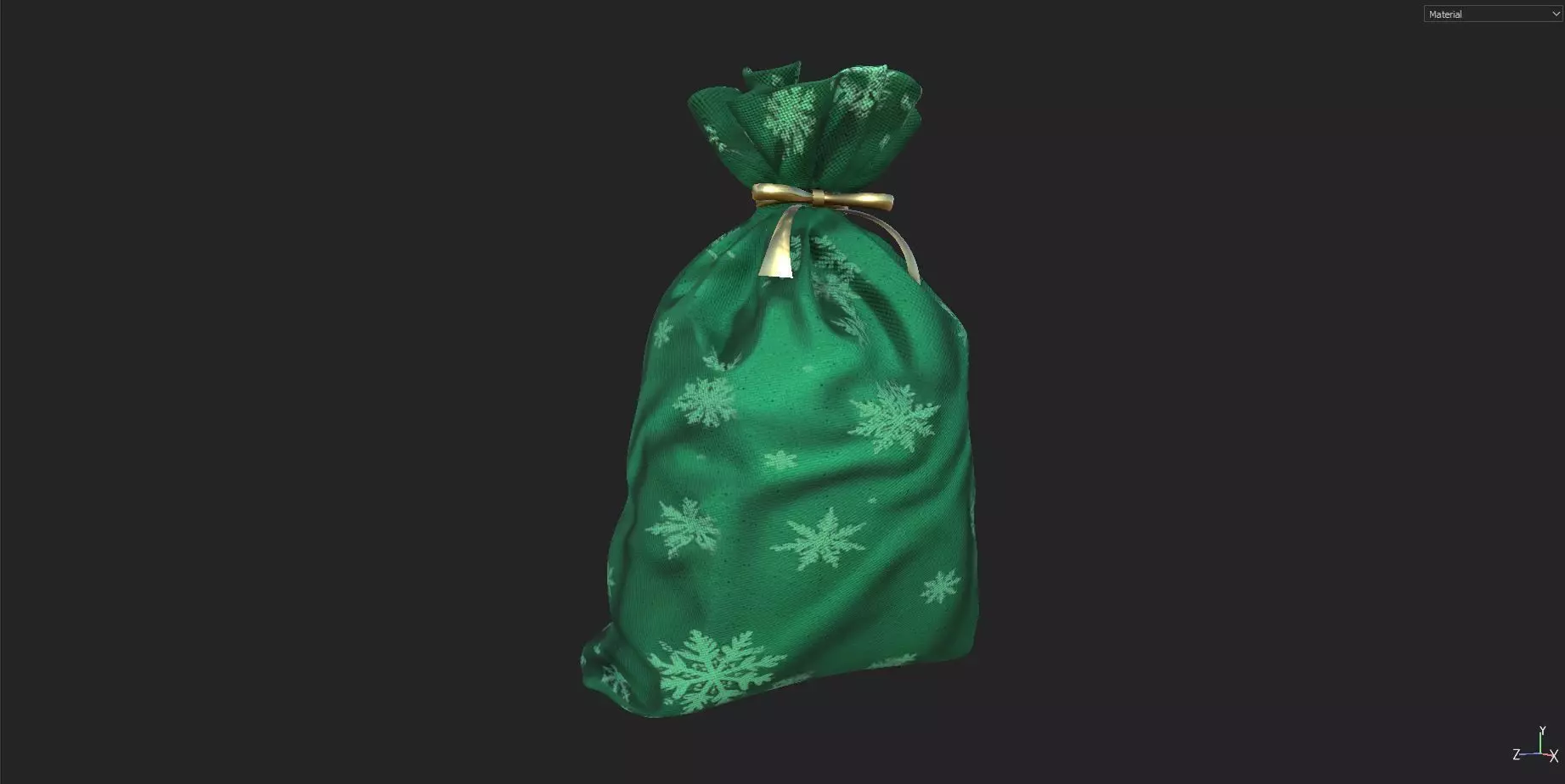 SANTA GIFT BAG Low-poly 3D model_15