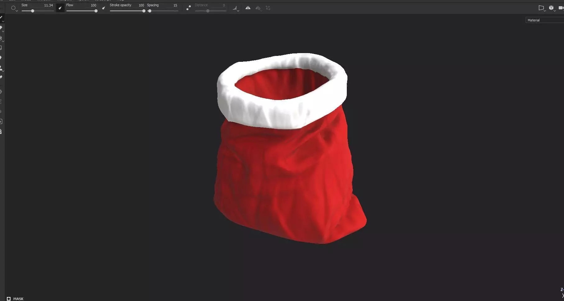 SANTA GIFT BAG Low-poly 3D model_13